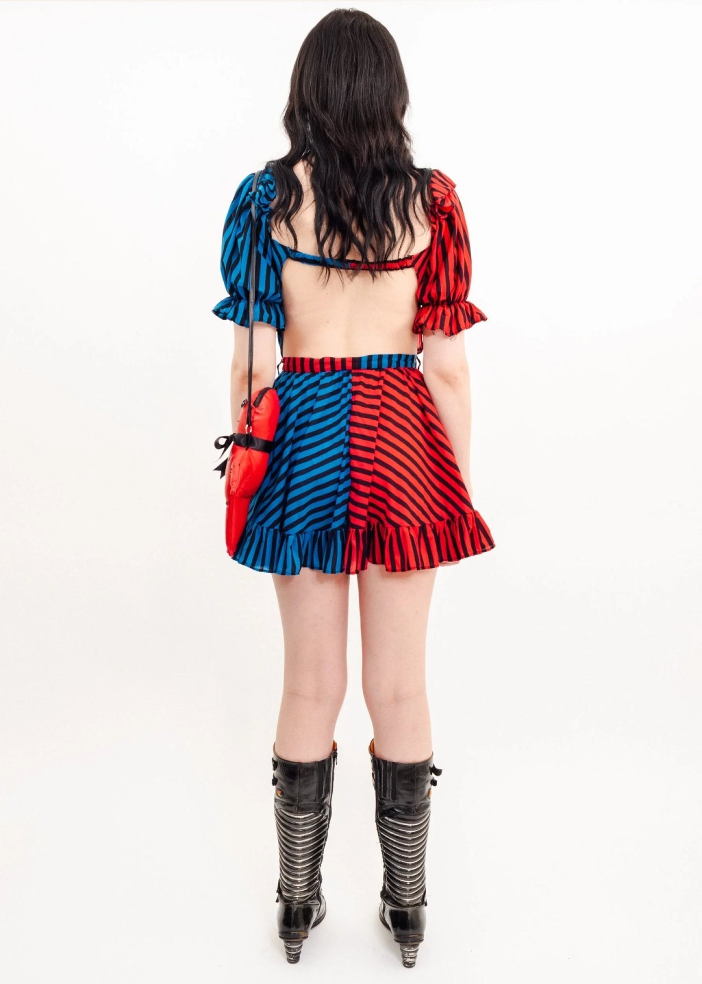 Astro Princess Clashing stripe juggalo princess dress