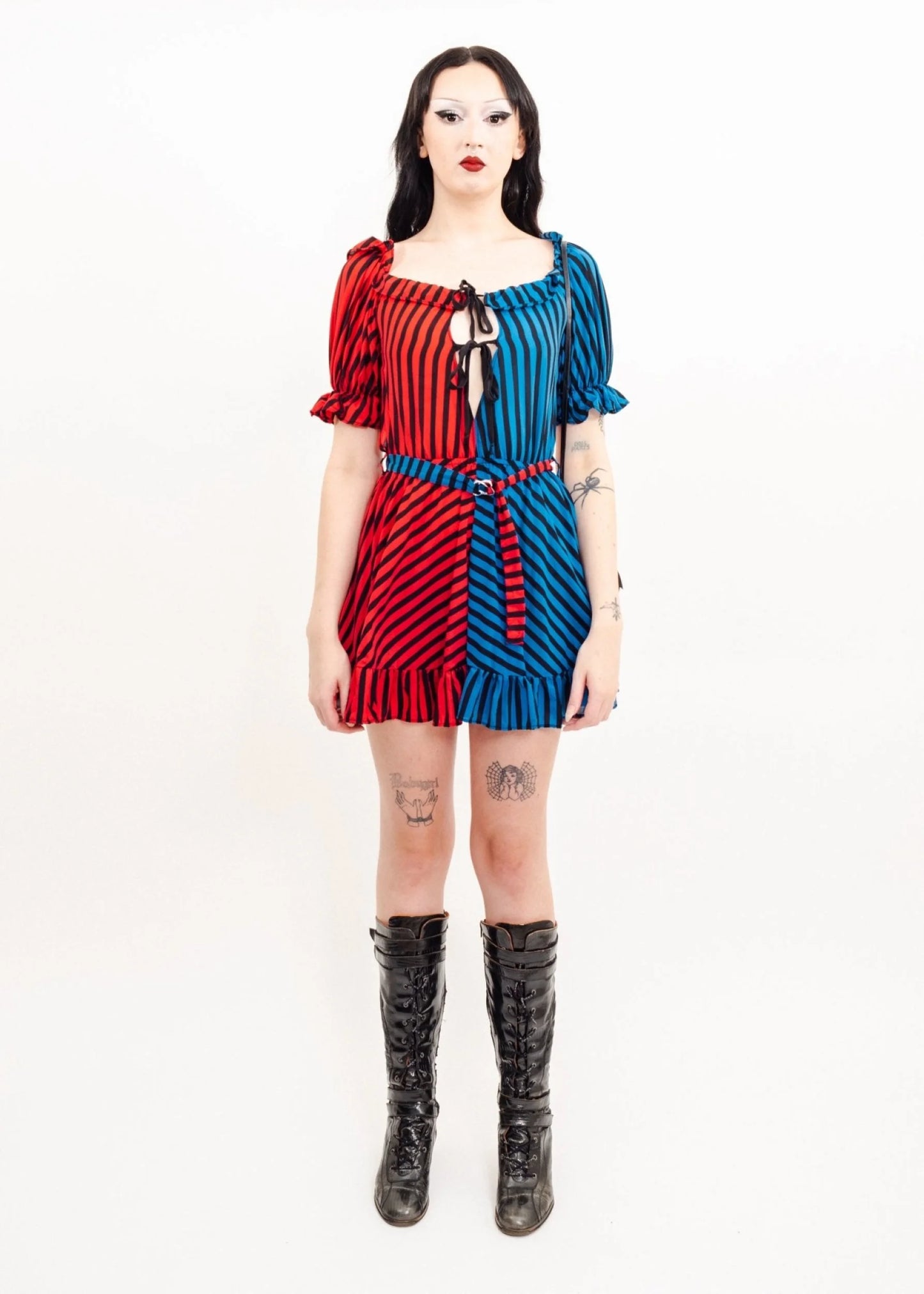 Astro Princess Clashing stripe juggalo princess dress