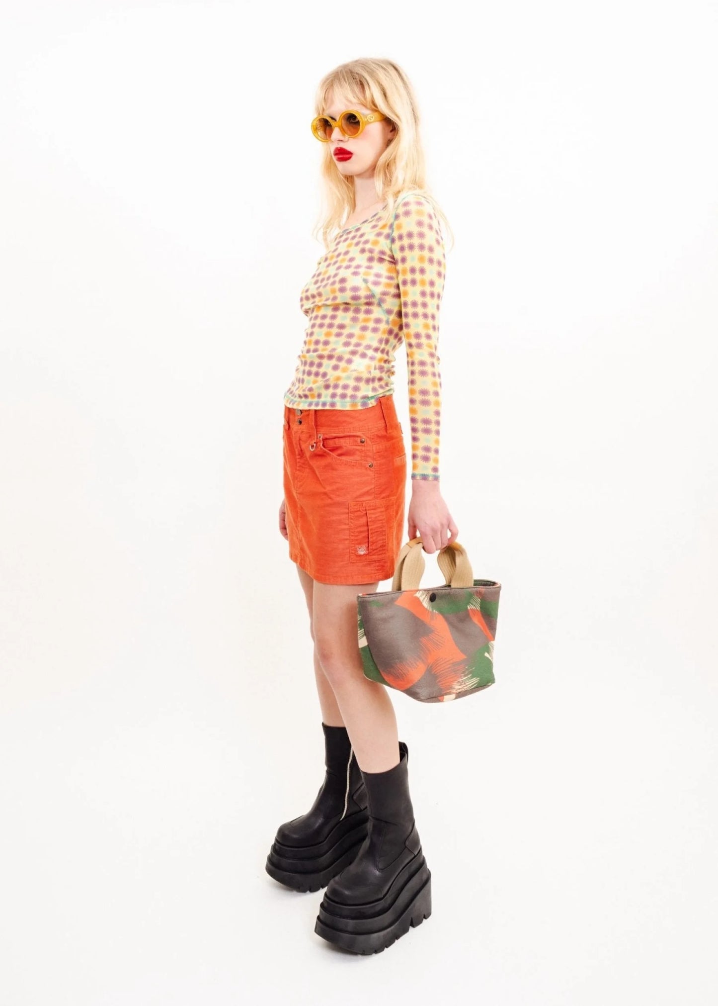 Edwin Golf for Ladies Cord cargo mini skirt