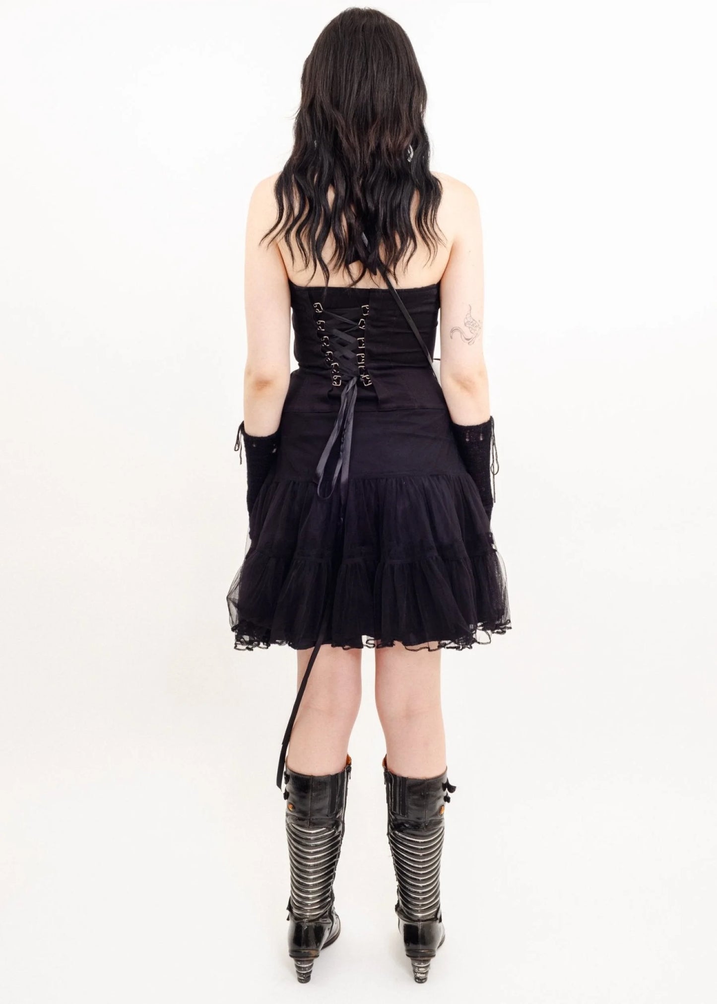 Tripp NYC Corset-back goth prom dress