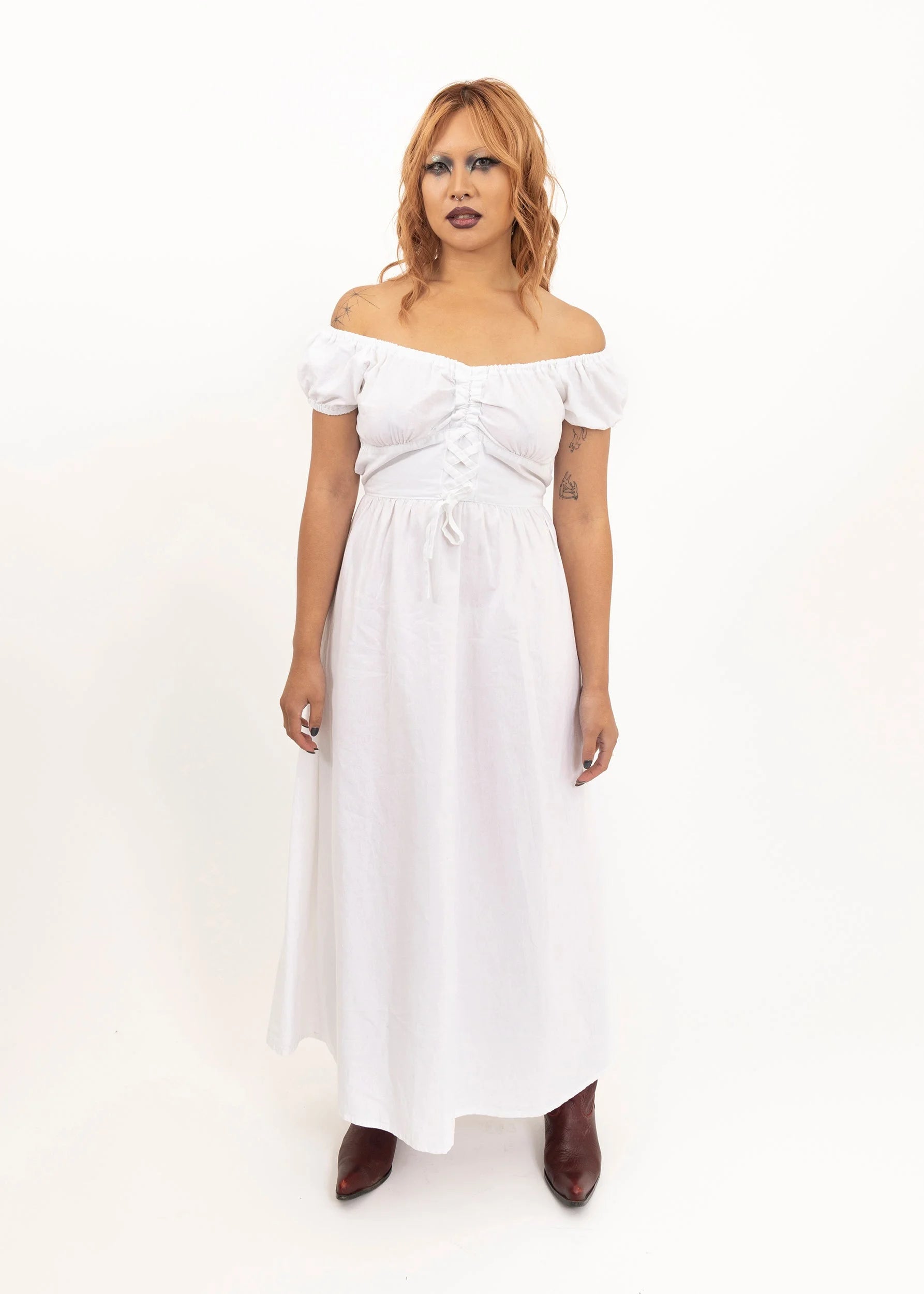 corset prairie dress Vintage Dress-Corset Dress-Cottagecore Dress-French Vintage Dress-Victorian Dress-Edwardian Dress-Milkmaid Dress-Prairie Dress-Cottage Dress