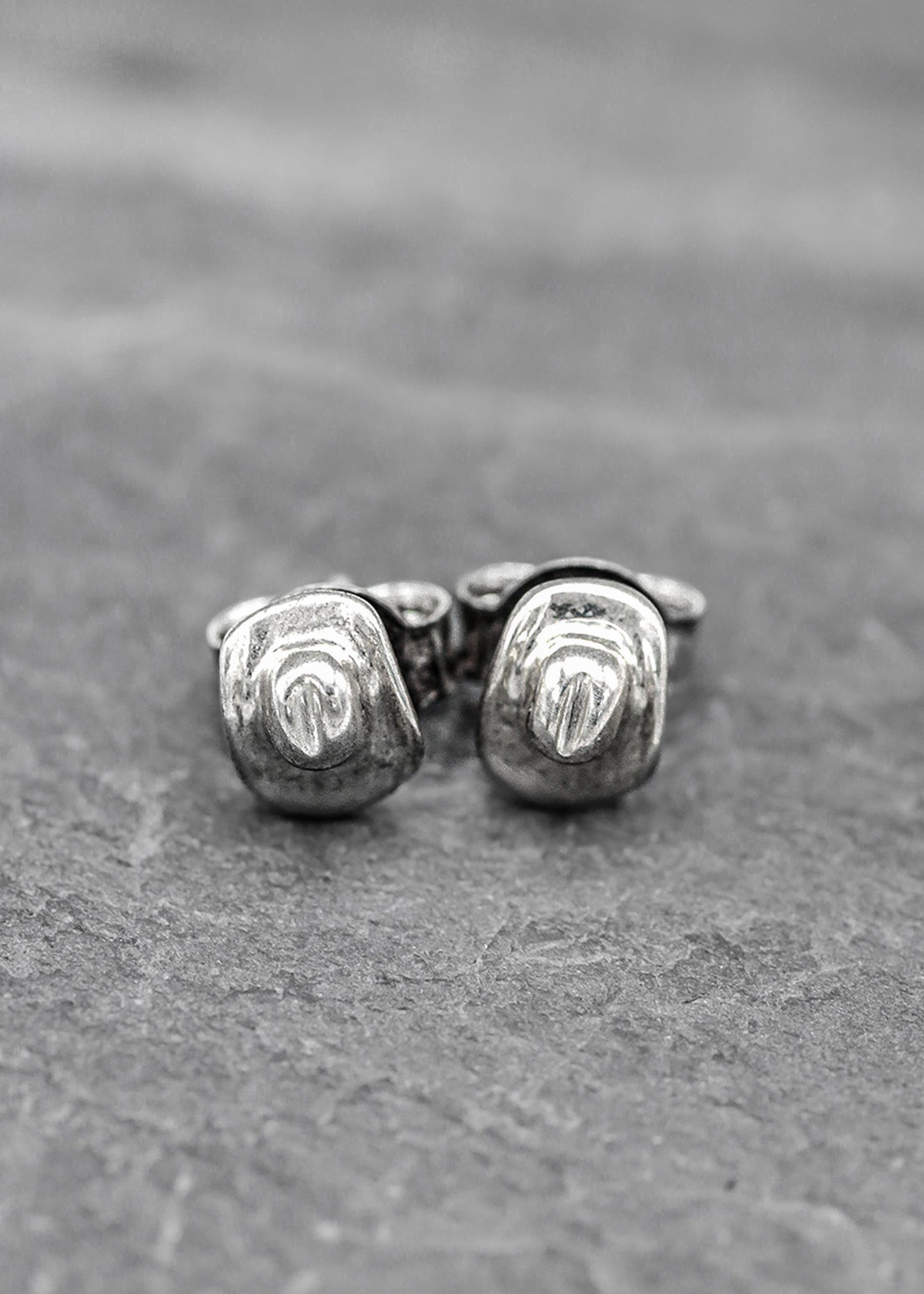 Cowboy Customs Sterling silver cowboy hat stud earrings Bizarre Bazaar