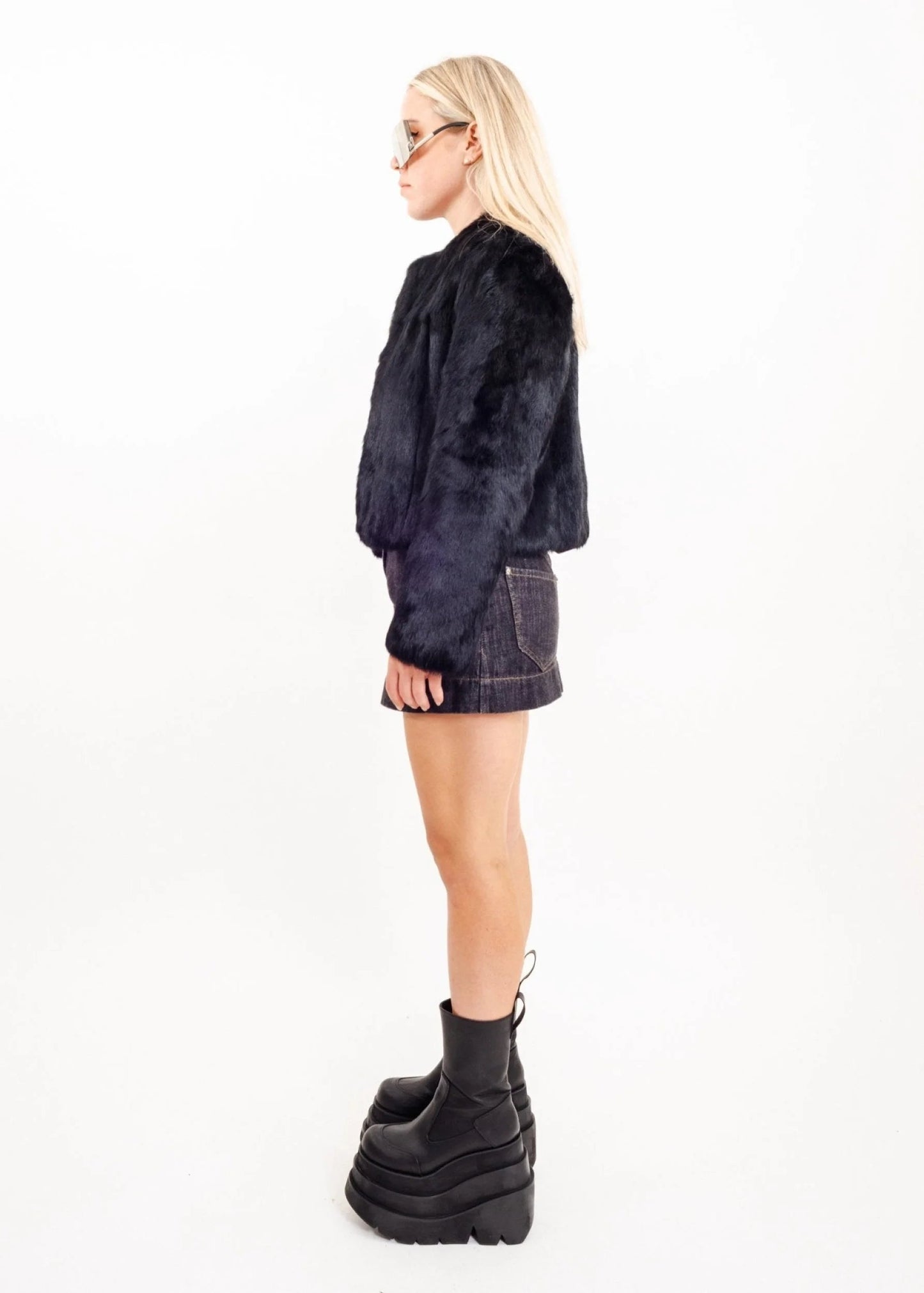 Interview Cropped fur coat