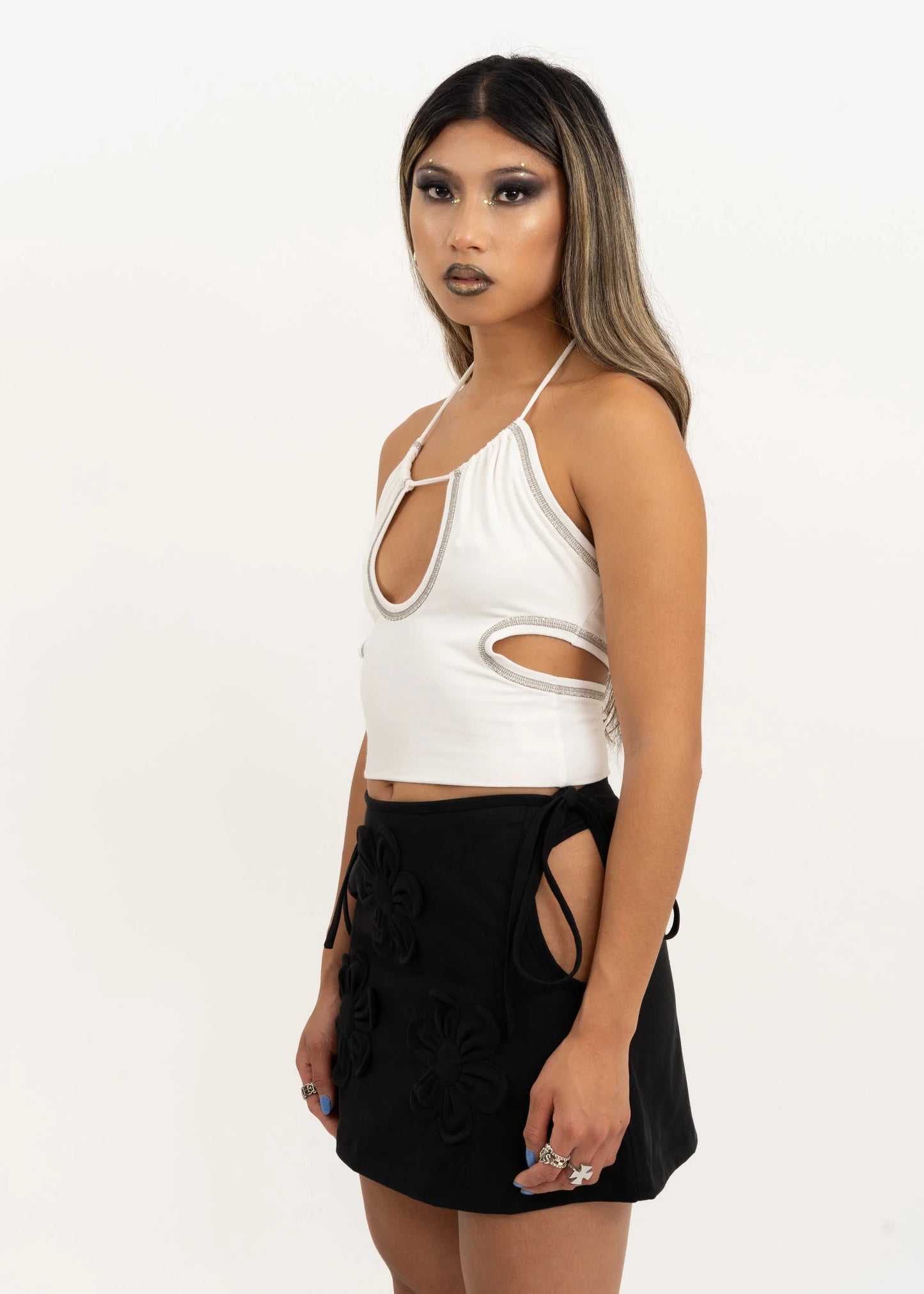 Spitsubishi Cut Out Halter Top