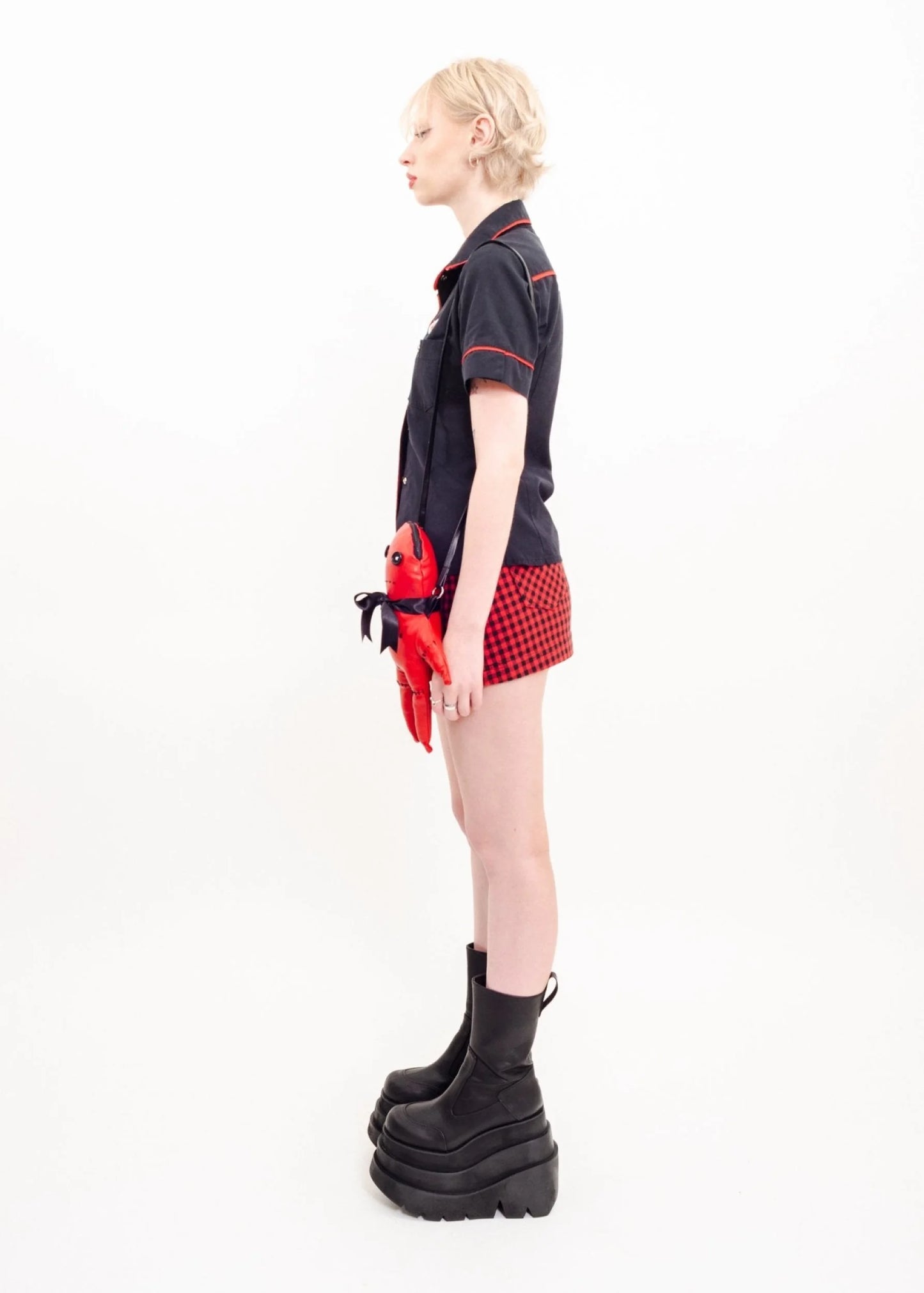 Sarah Garfield Dead Doll leather bag- red