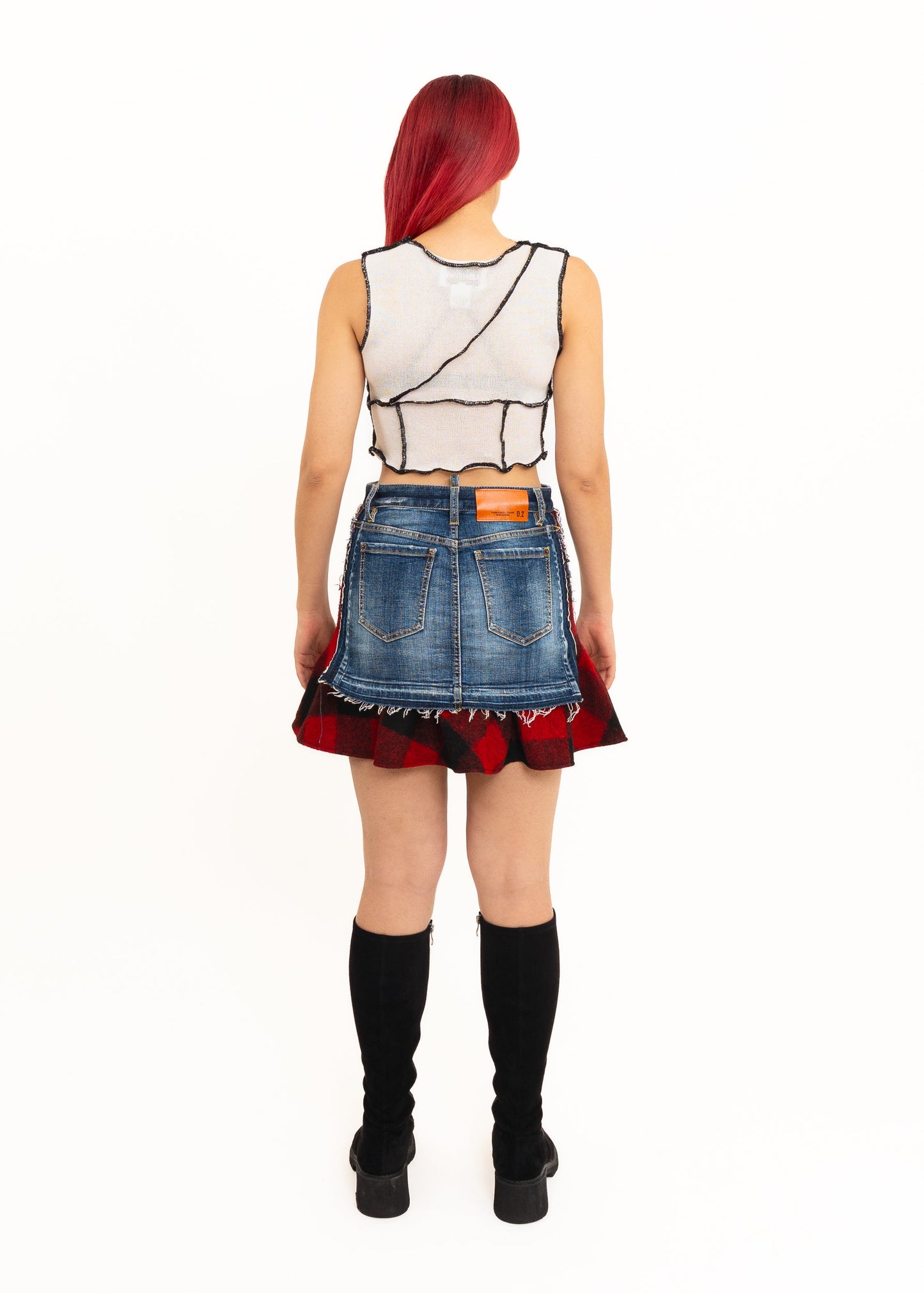 D-Squared Deconstructed denim skirt Bizarre Bazaar