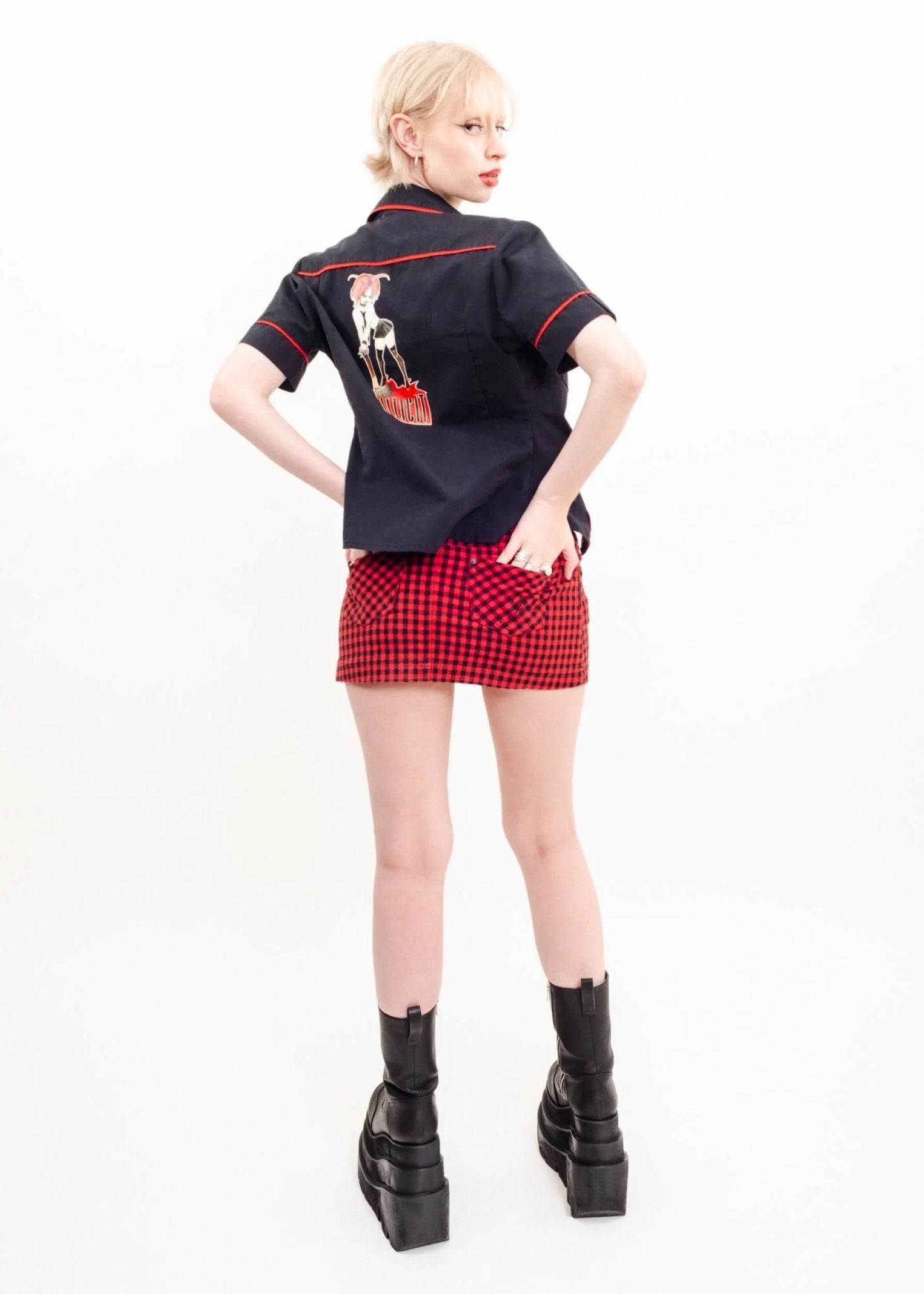 Illicit Demon Girl Trucker Shirt