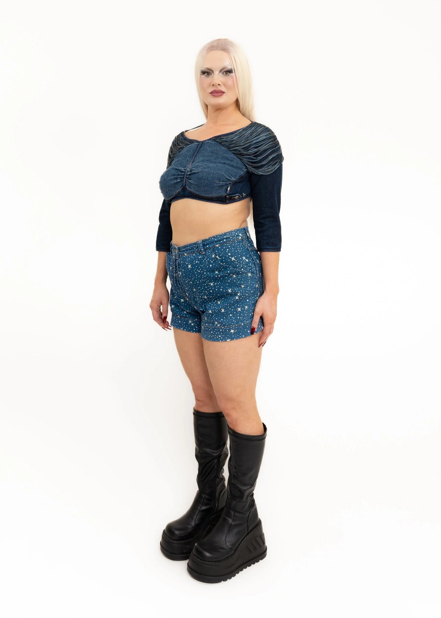 Jean Paul Gaultier Jean’s Denim fringed bustier top