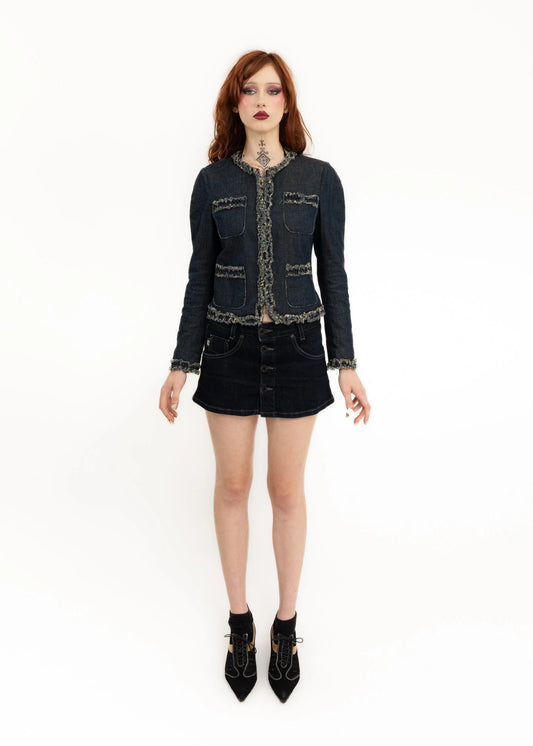 55DSL Denim micro mini skirt