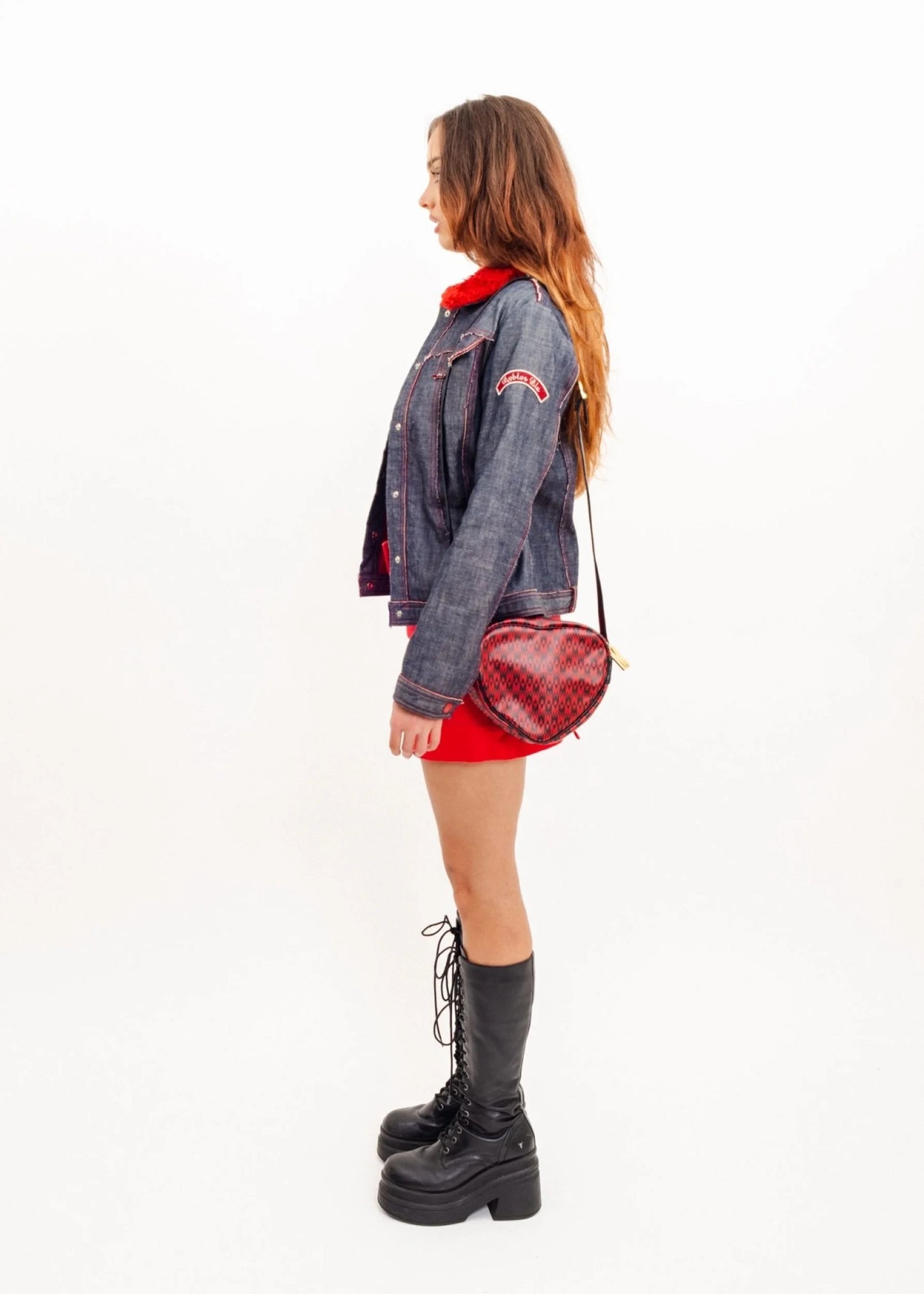 Byblos Blue Denim shearling jacket