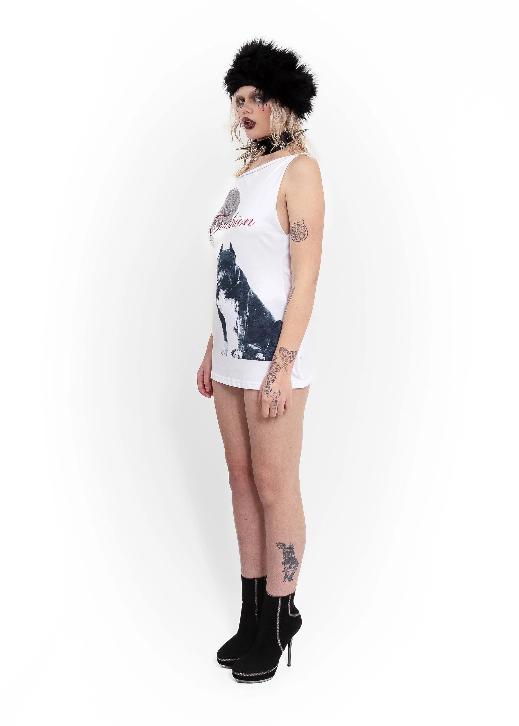 Trashion Dog with a home t-shirt dress #1