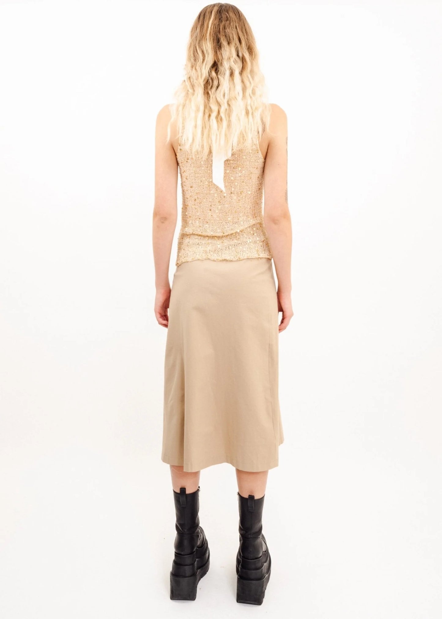 Issey Miyake Double zip cargo skirt