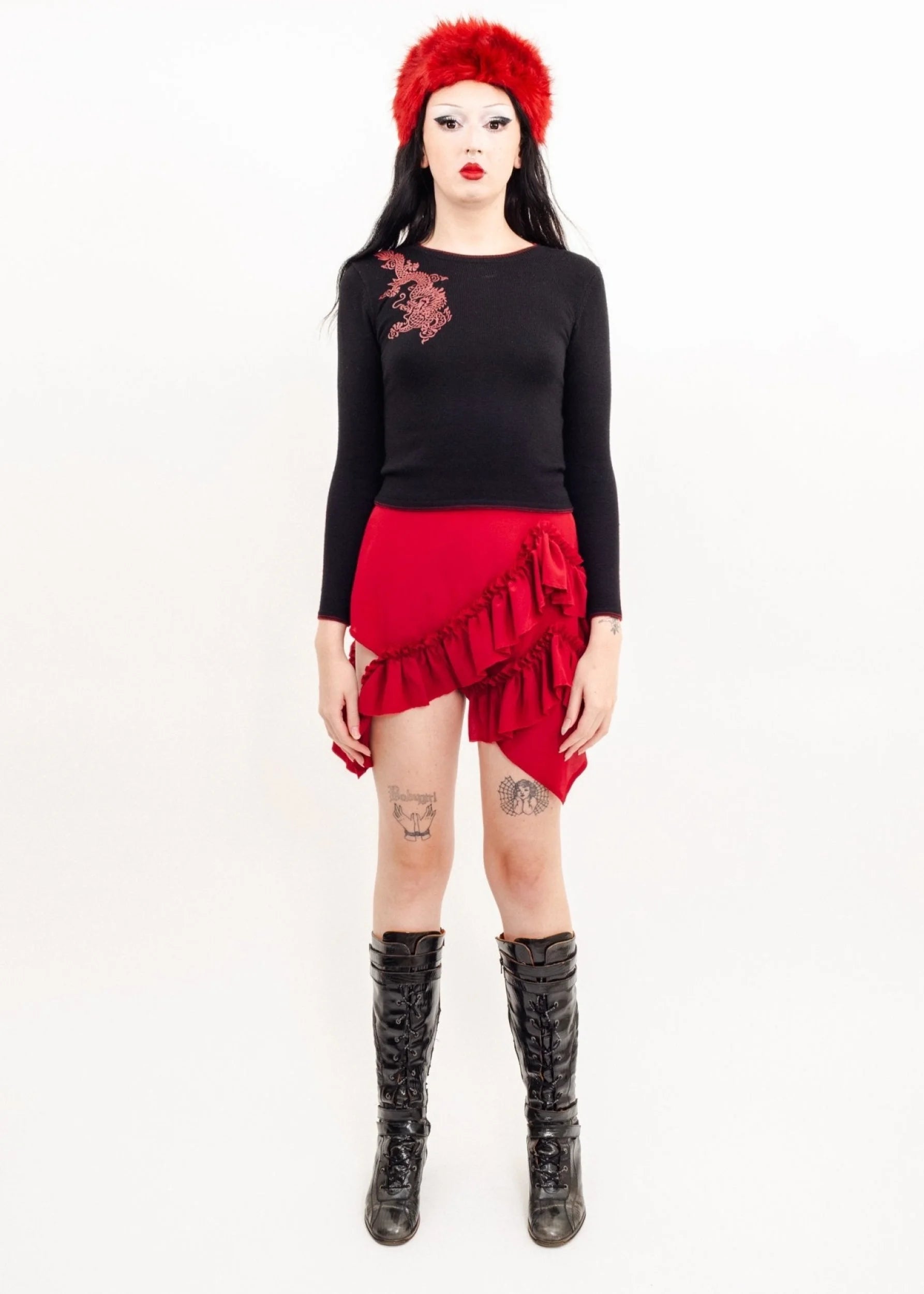 Vivienne Tam Dragon appliqué wool jumper