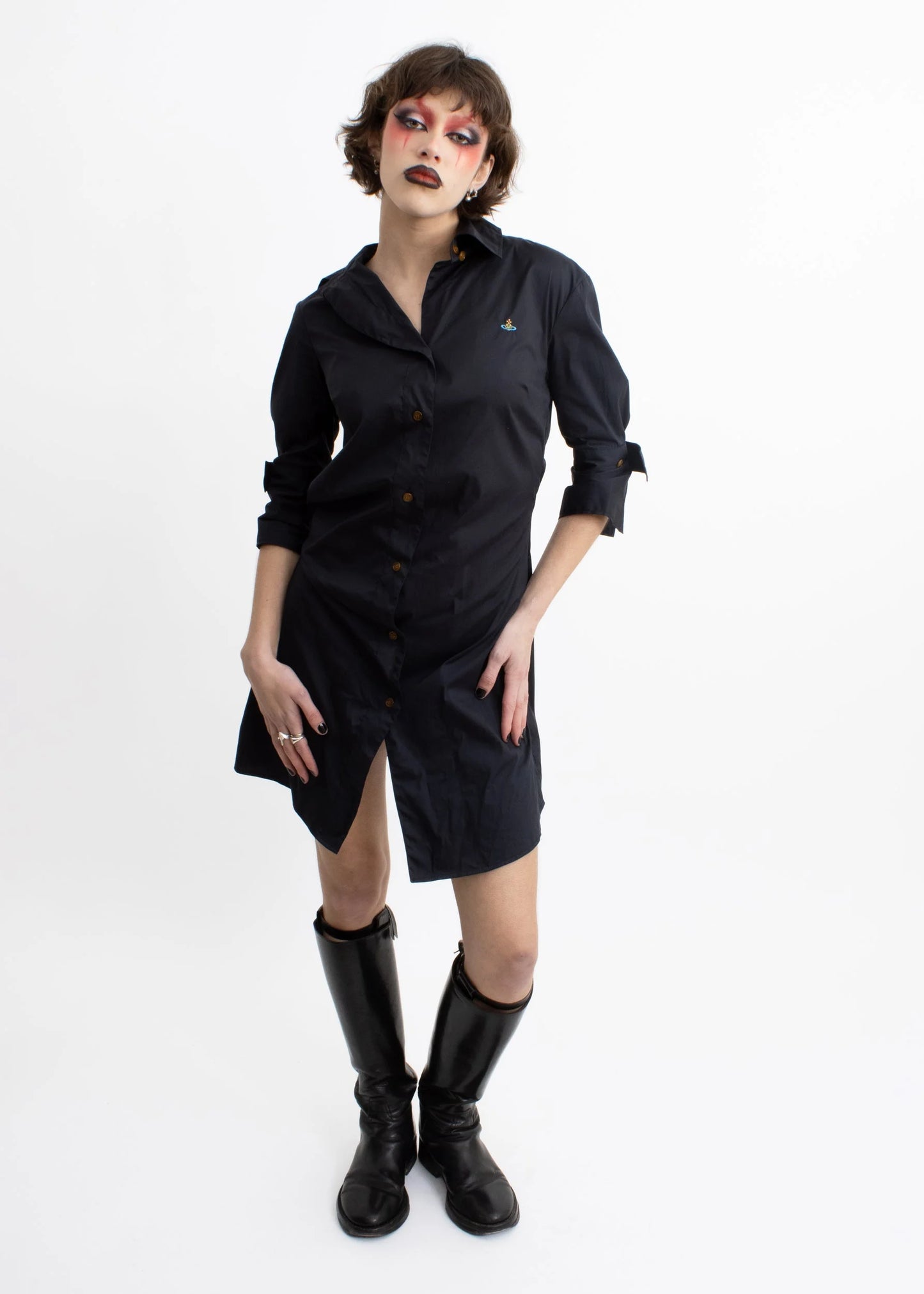 Vivienne Westwood Red Label ’Drunken tailor’ style asymmetric shirt dress