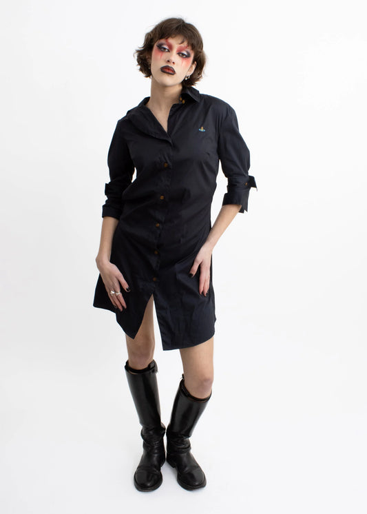 Vivienne Westwood Red Label ’Drunken tailor’ style asymmetric shirt dress