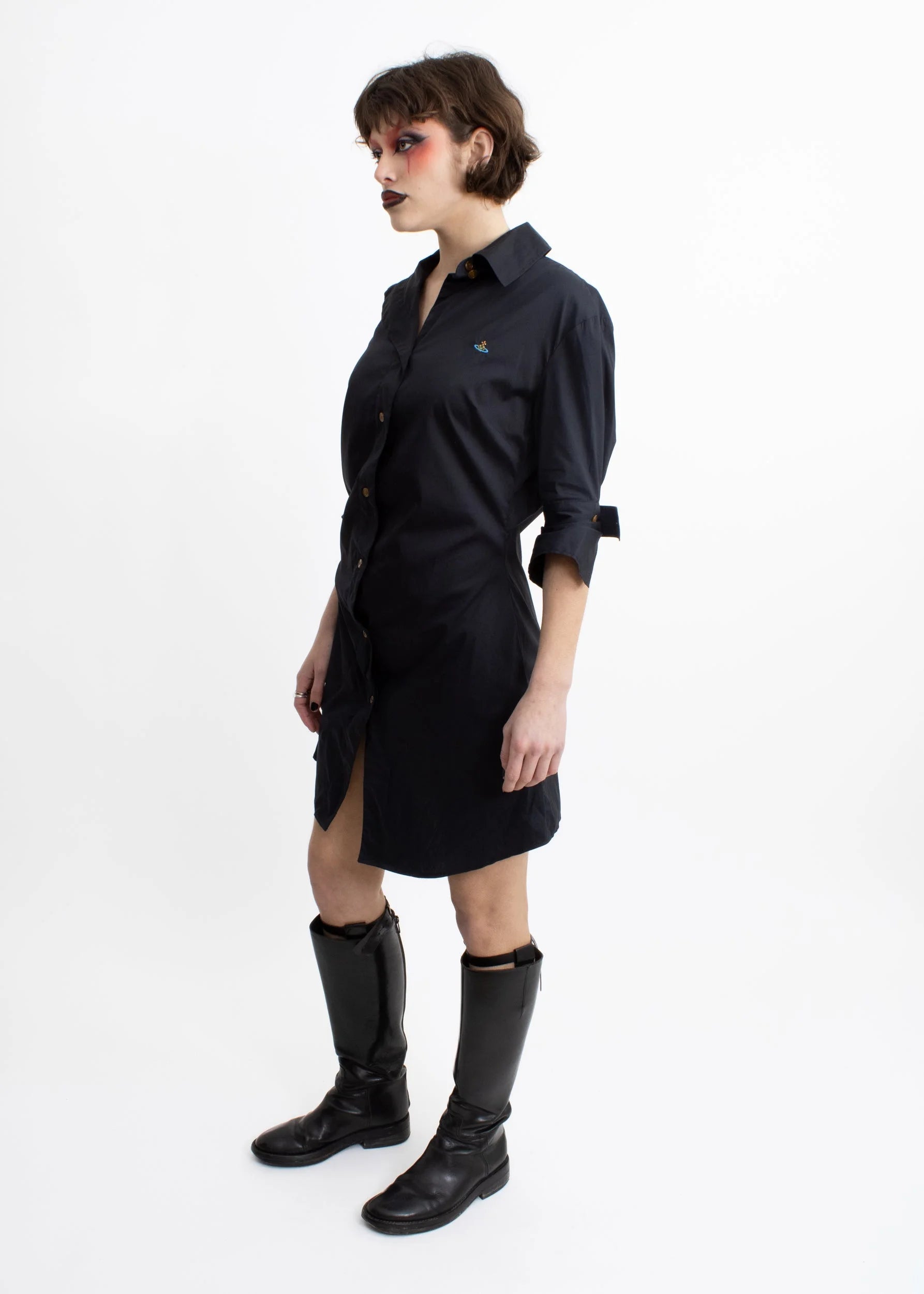 Vivienne Westwood Red Label ’Drunken tailor’ style asymmetric shirt dress