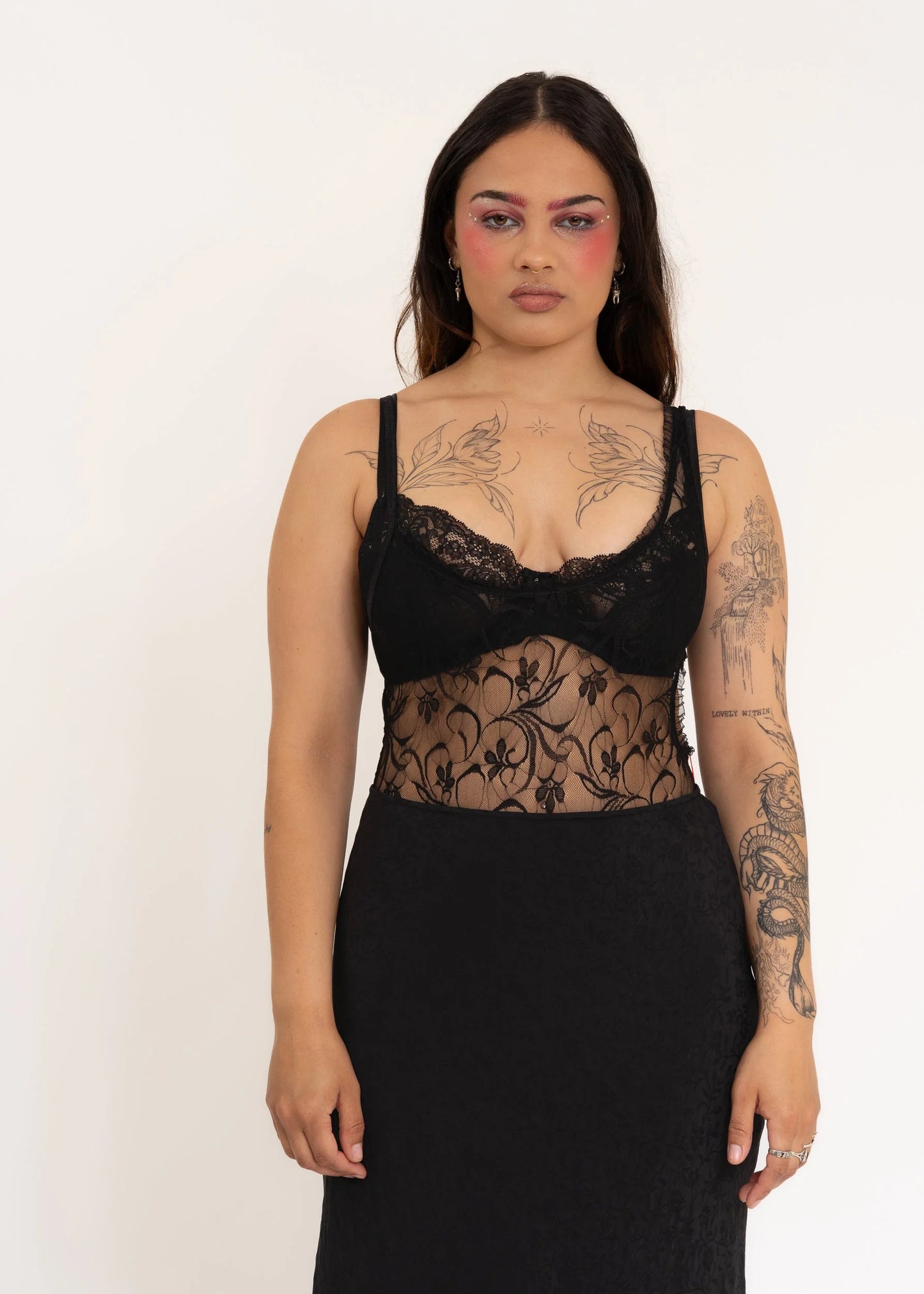 DKNY Embossed Silk Maxi Skirt