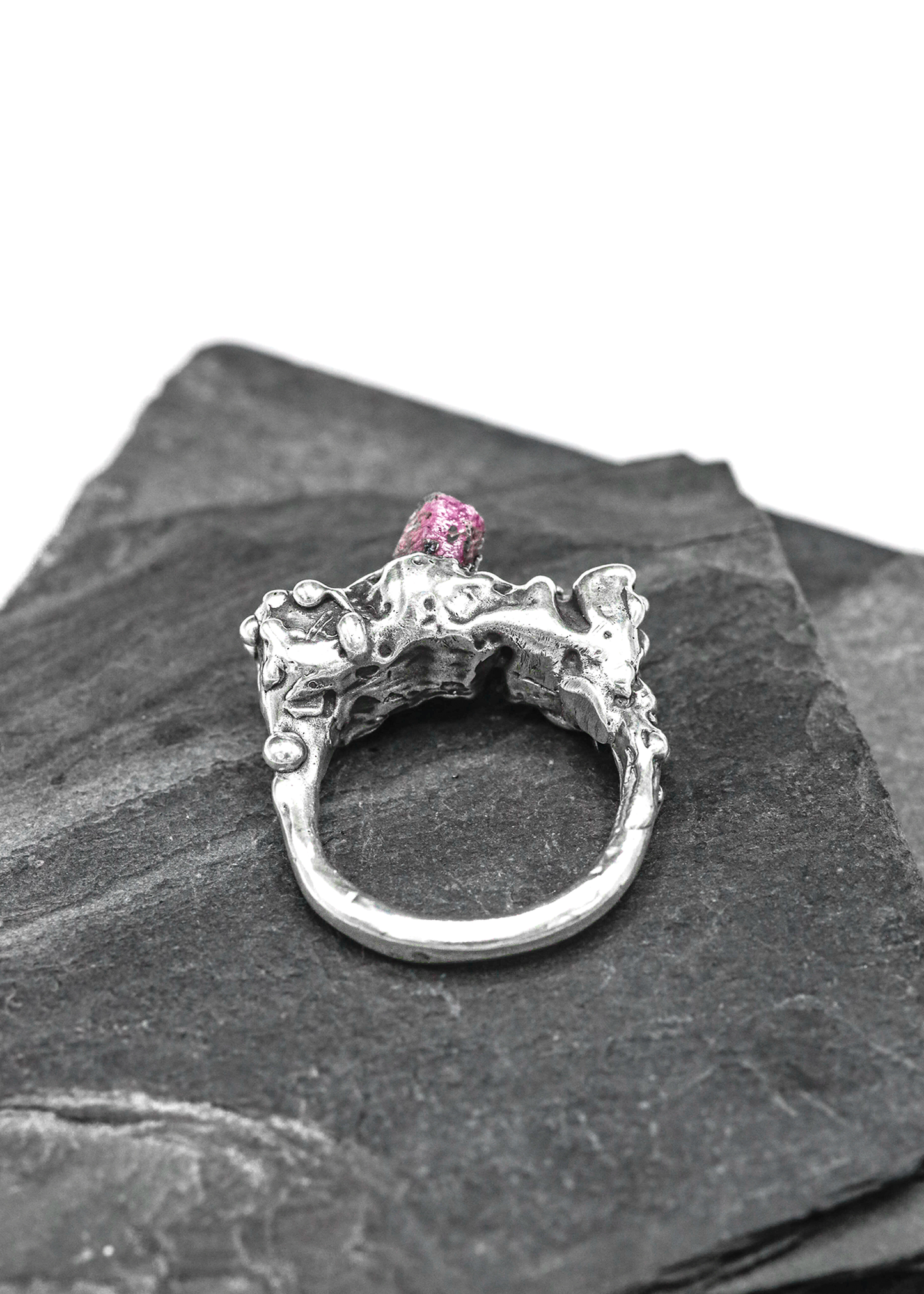 Clove Design Erupt rough cut raw ruby ring