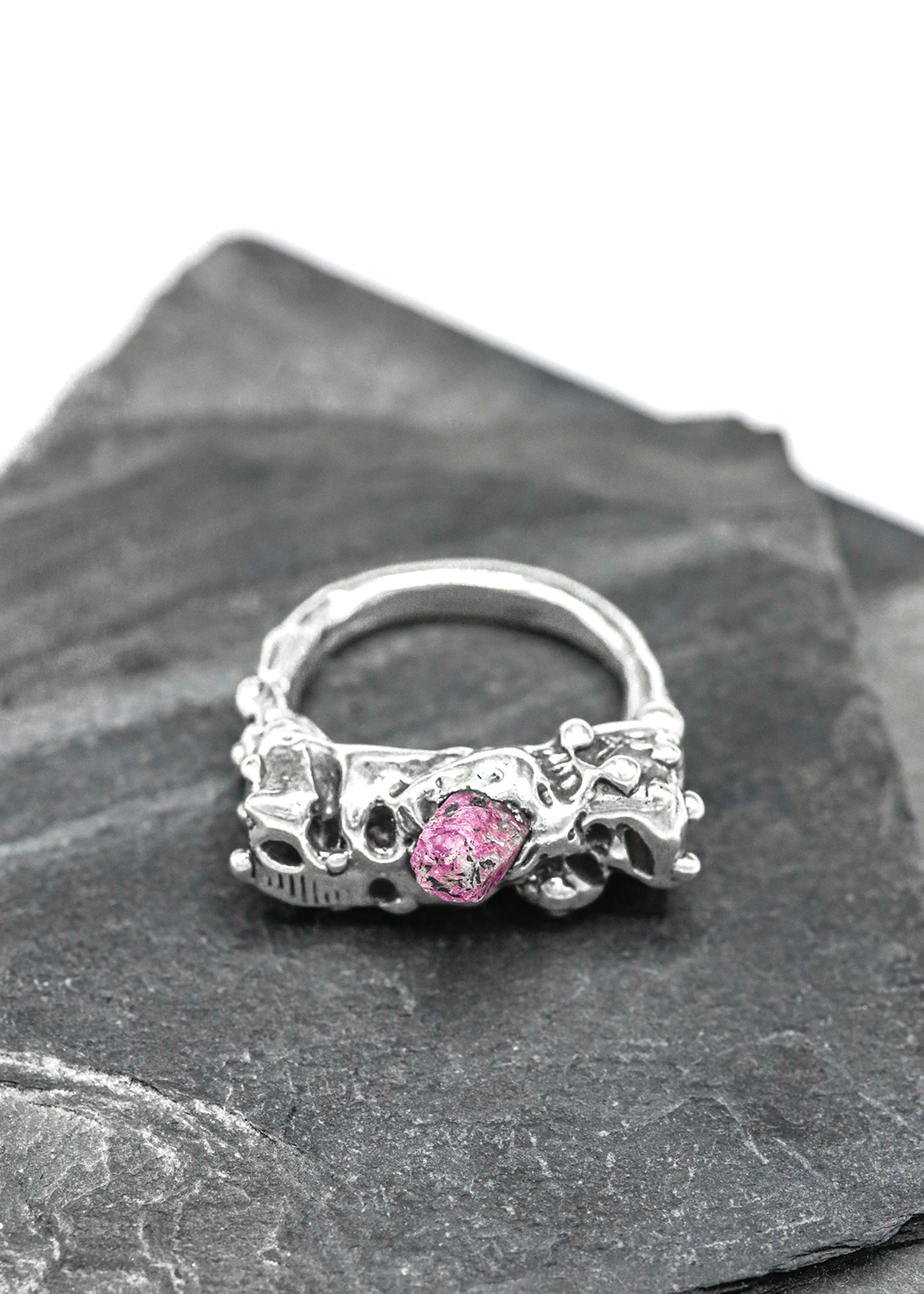 Clove Design Erupt rough cut raw ruby ring