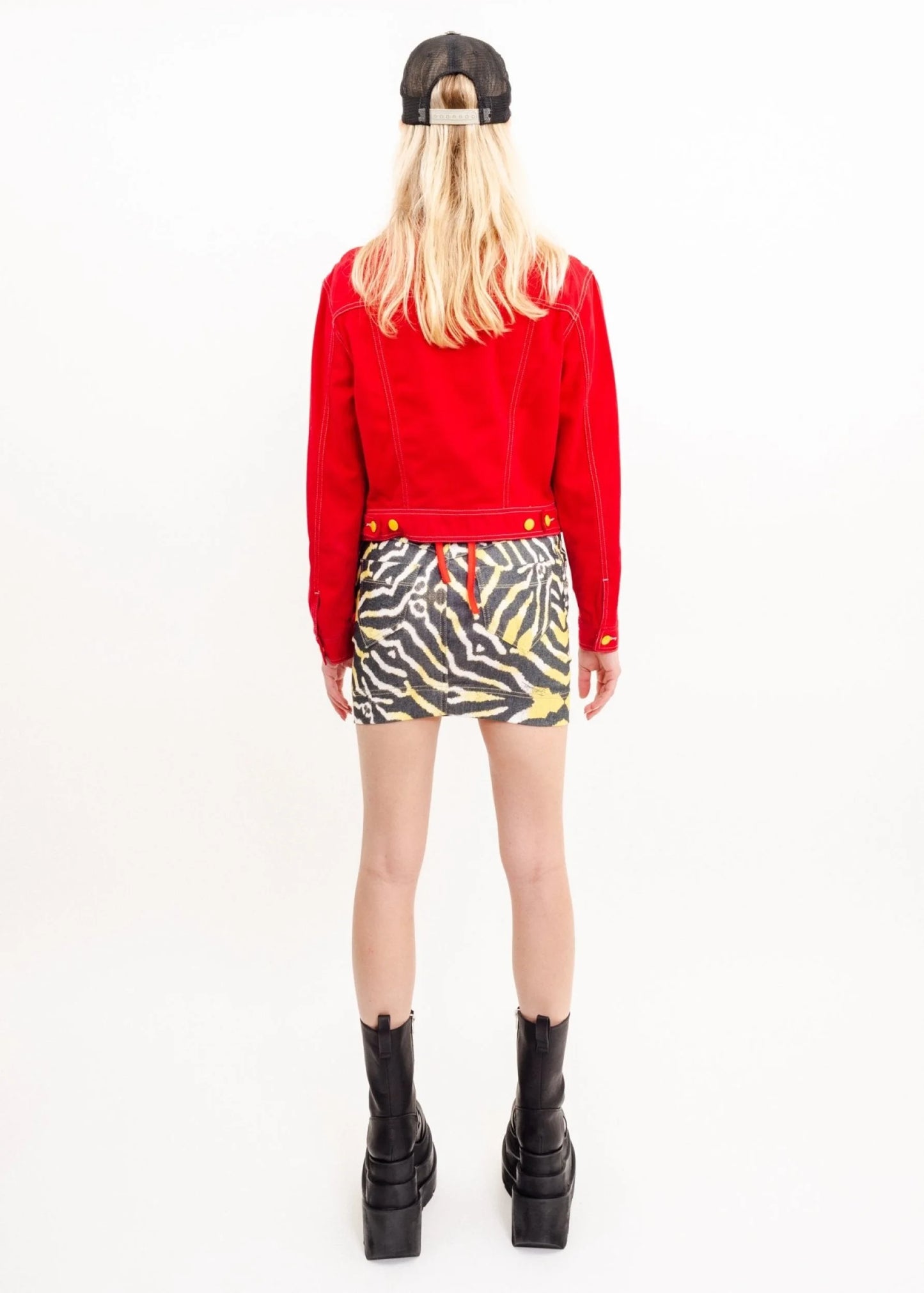 Just Cavalli Eurotrash Princess Zebra Print Mini Skirt