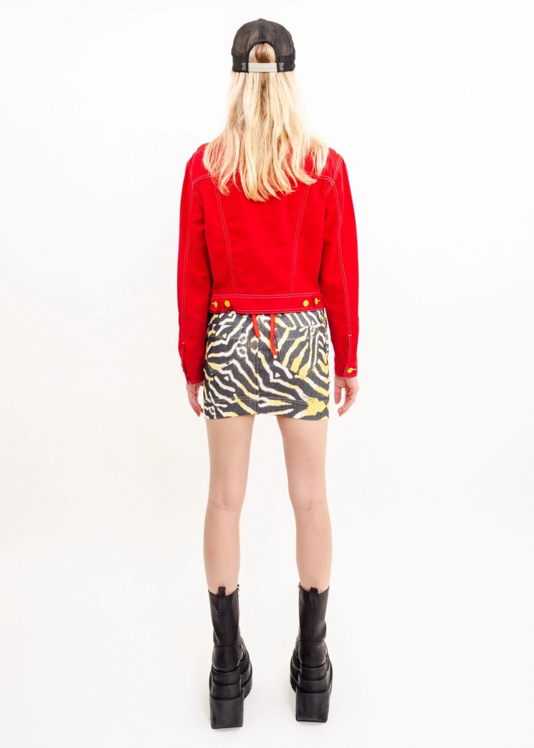 Just Cavalli Eurotrash Princess Zebra Print Mini Skirt