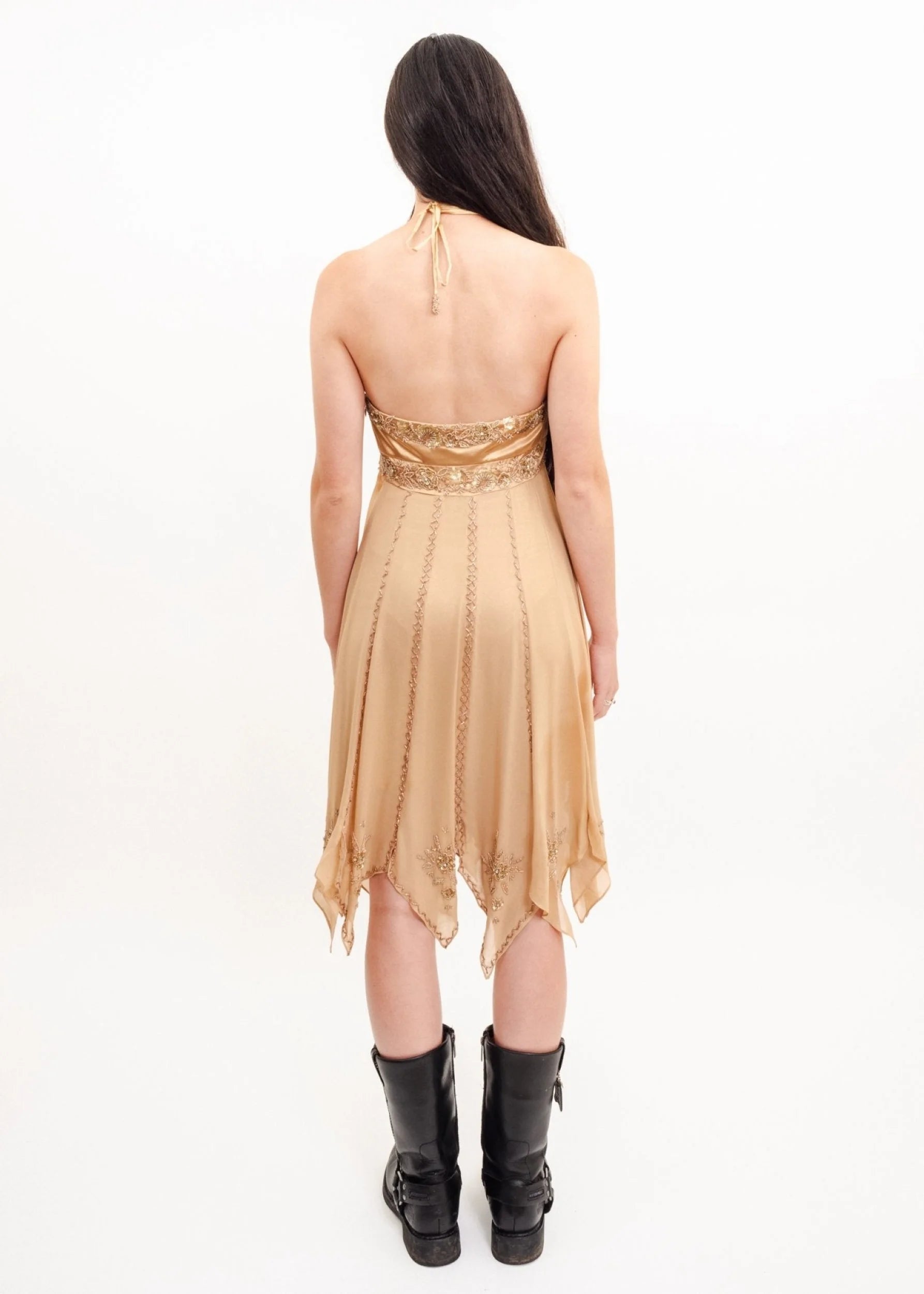Sue Wong Faerie Beaded Halter Dress