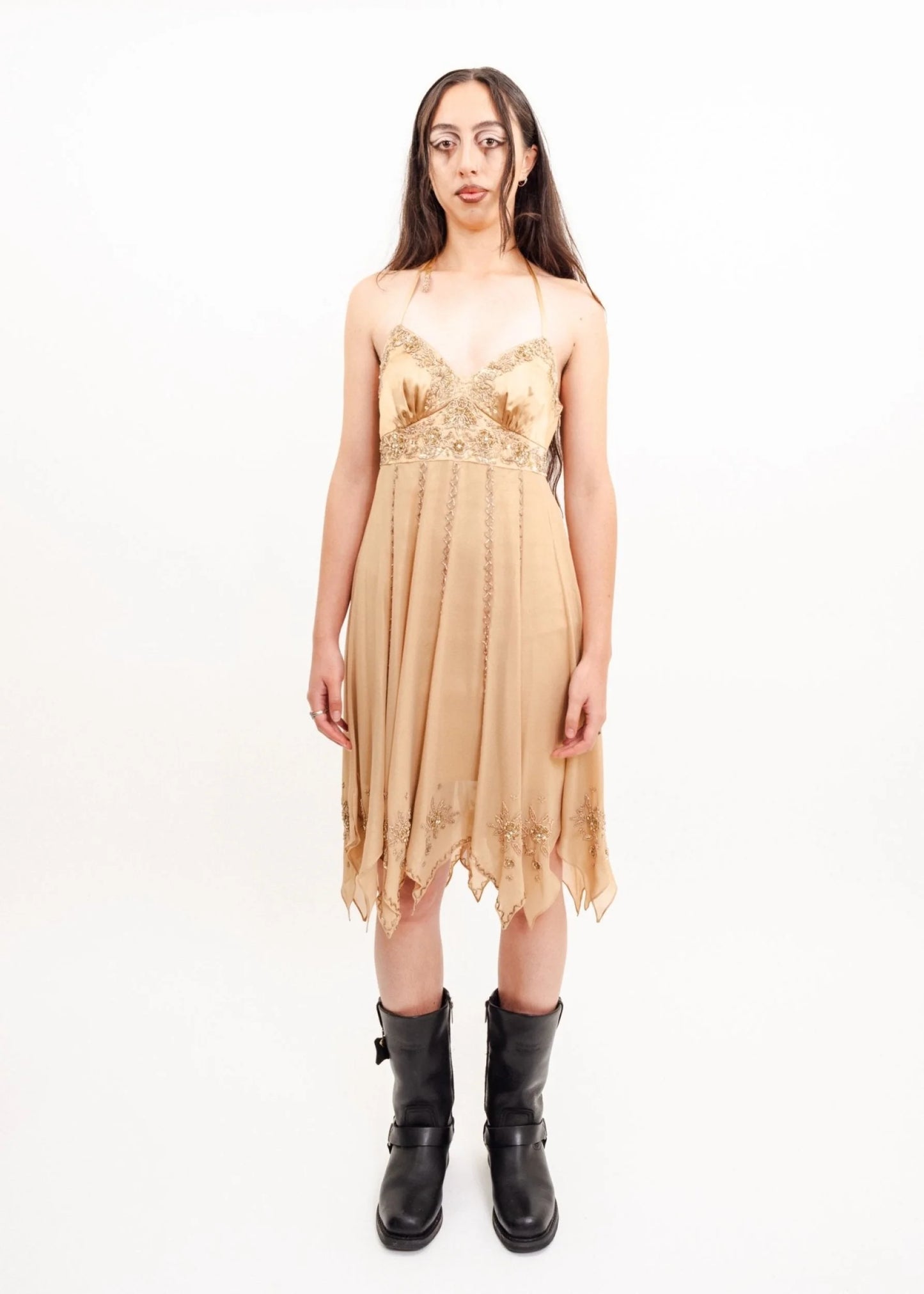 Sue Wong Faerie Beaded Halter Dress