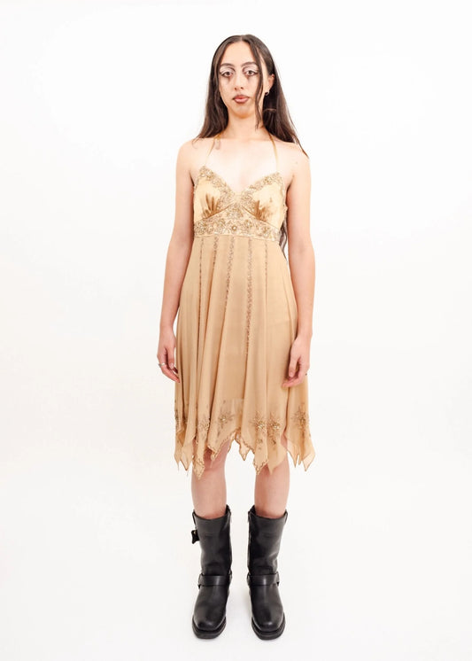 Sue Wong Faerie Beaded Halter Dress