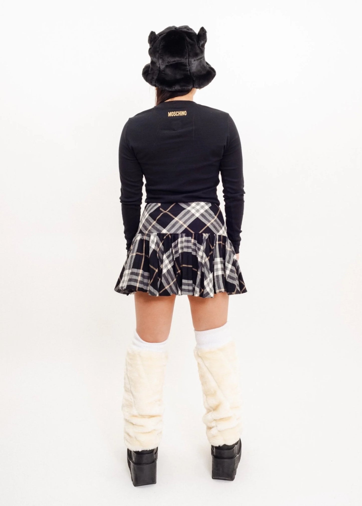 Burberry London Blue Label Flippy tartan mini skirt