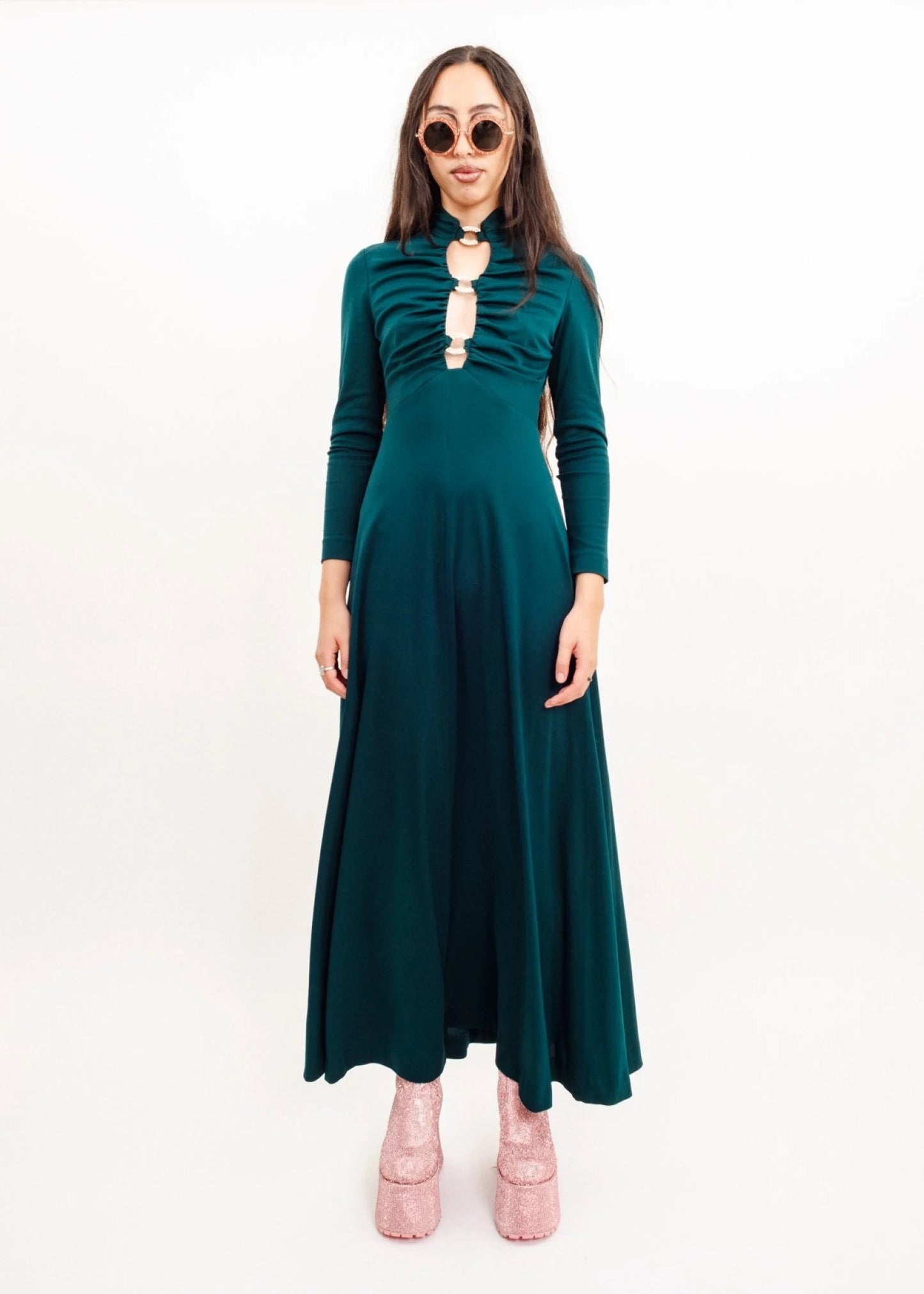 Rainbow of Sydney Forest green disco dream dress