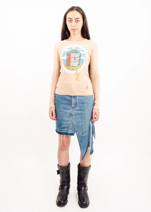 Vivienne Westwood London FW07 runway ’Ninsdol’ graphic print top