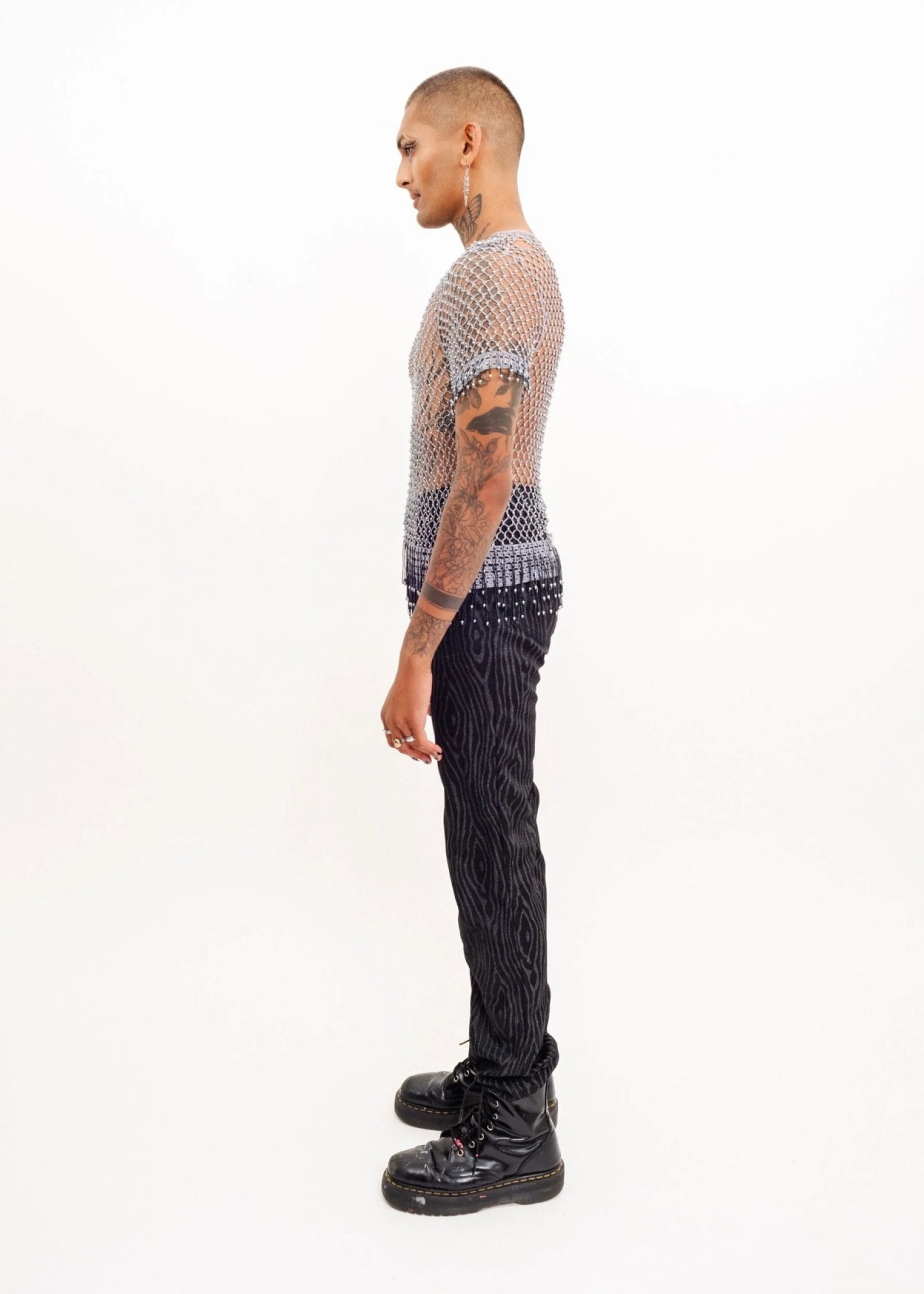Versace Jeans Couture Glitter Woodgrain Versace party pants