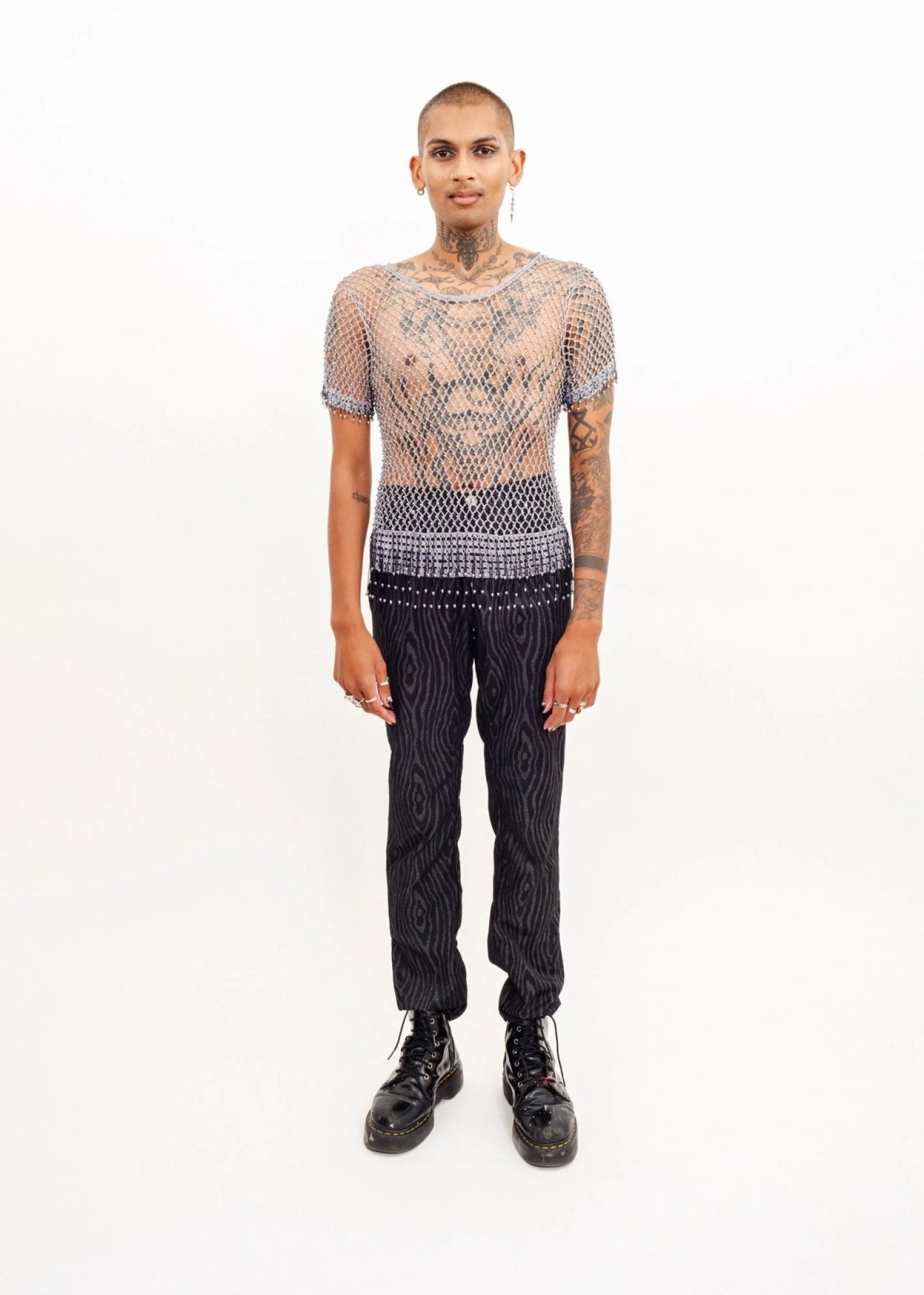 Versace Jeans Couture Glitter Woodgrain Versace party pants