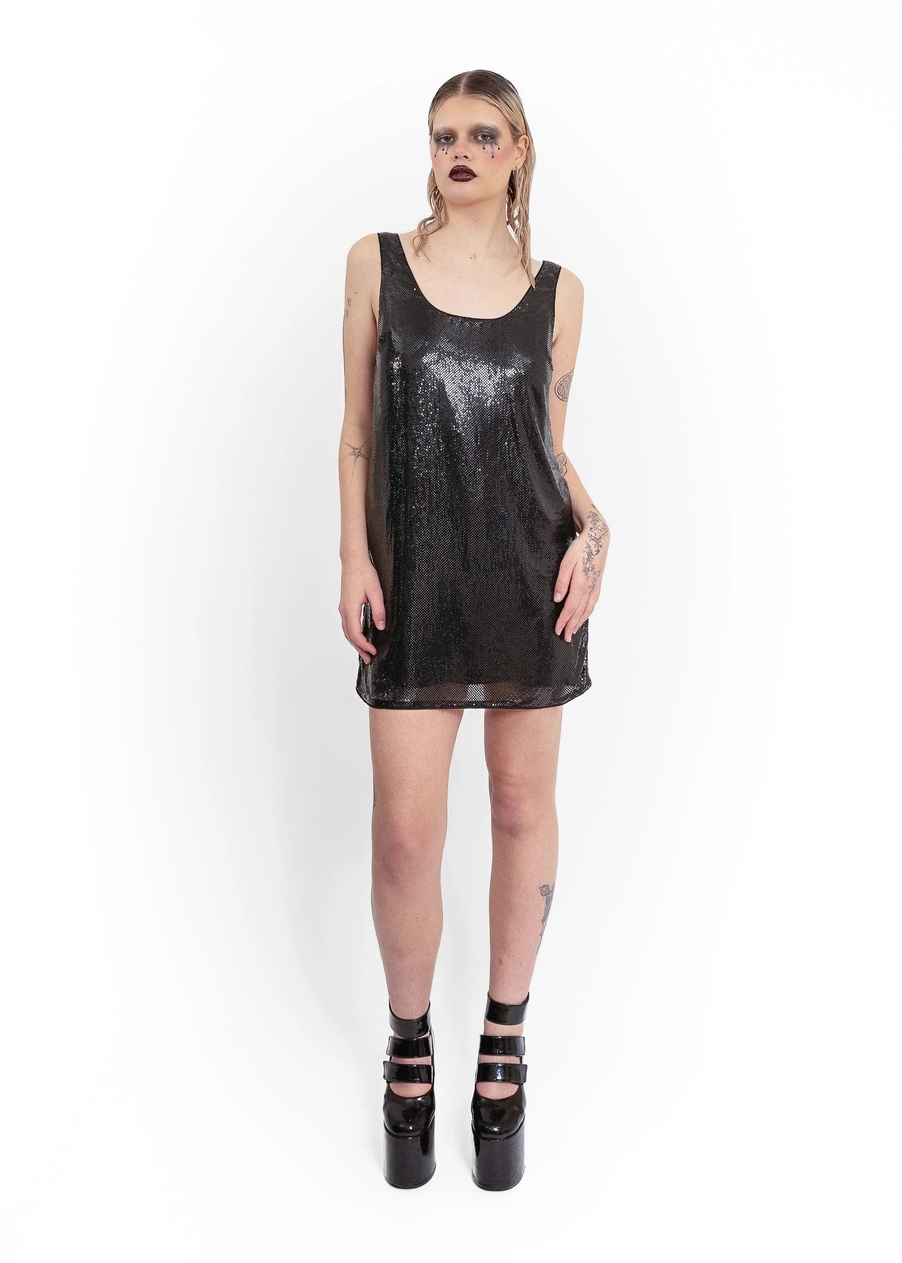 glo mesh dress Detachable glomesh top dress S
