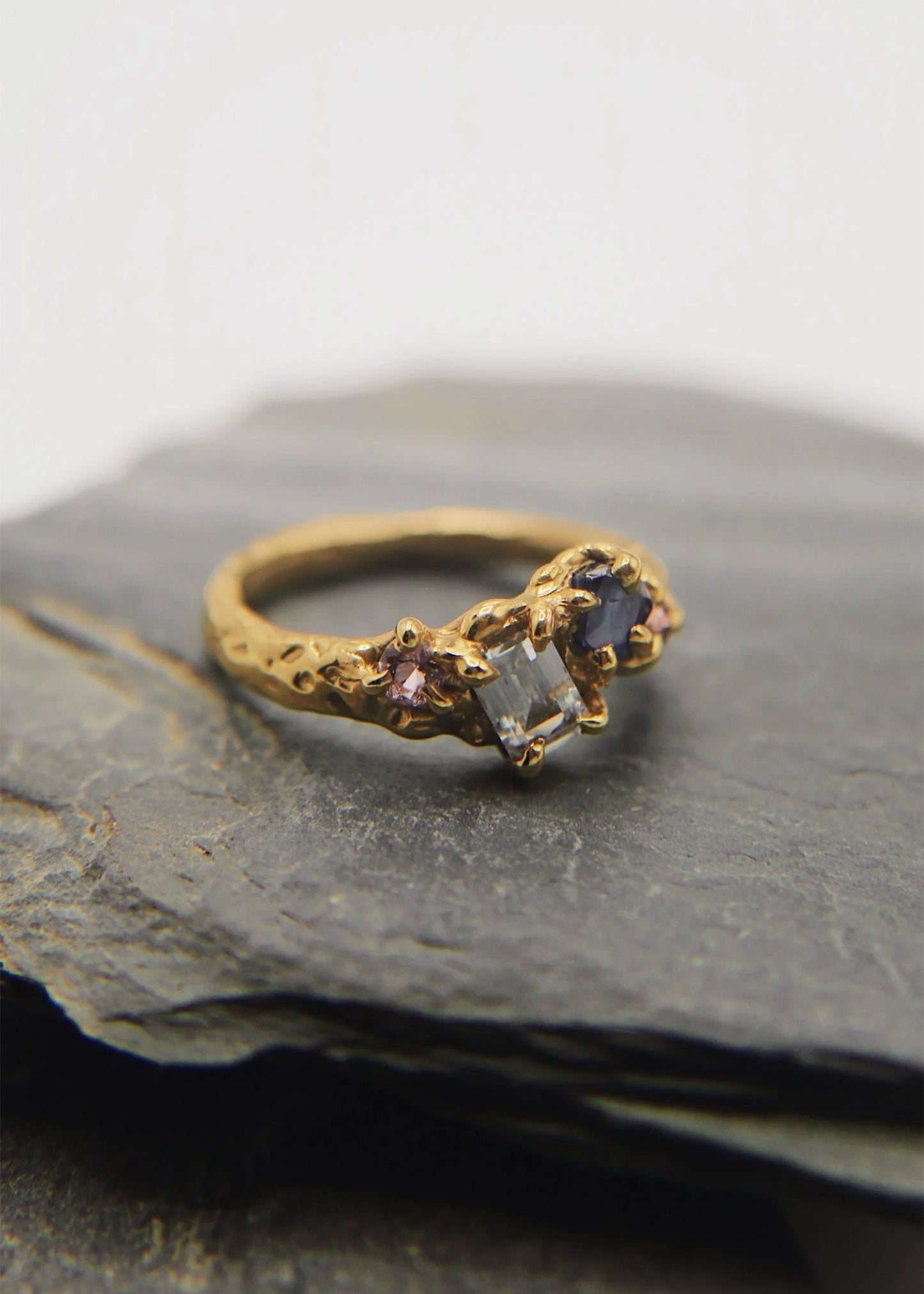 Lauren MacPhail Jewellery Gold vermeil blue sapphire ring