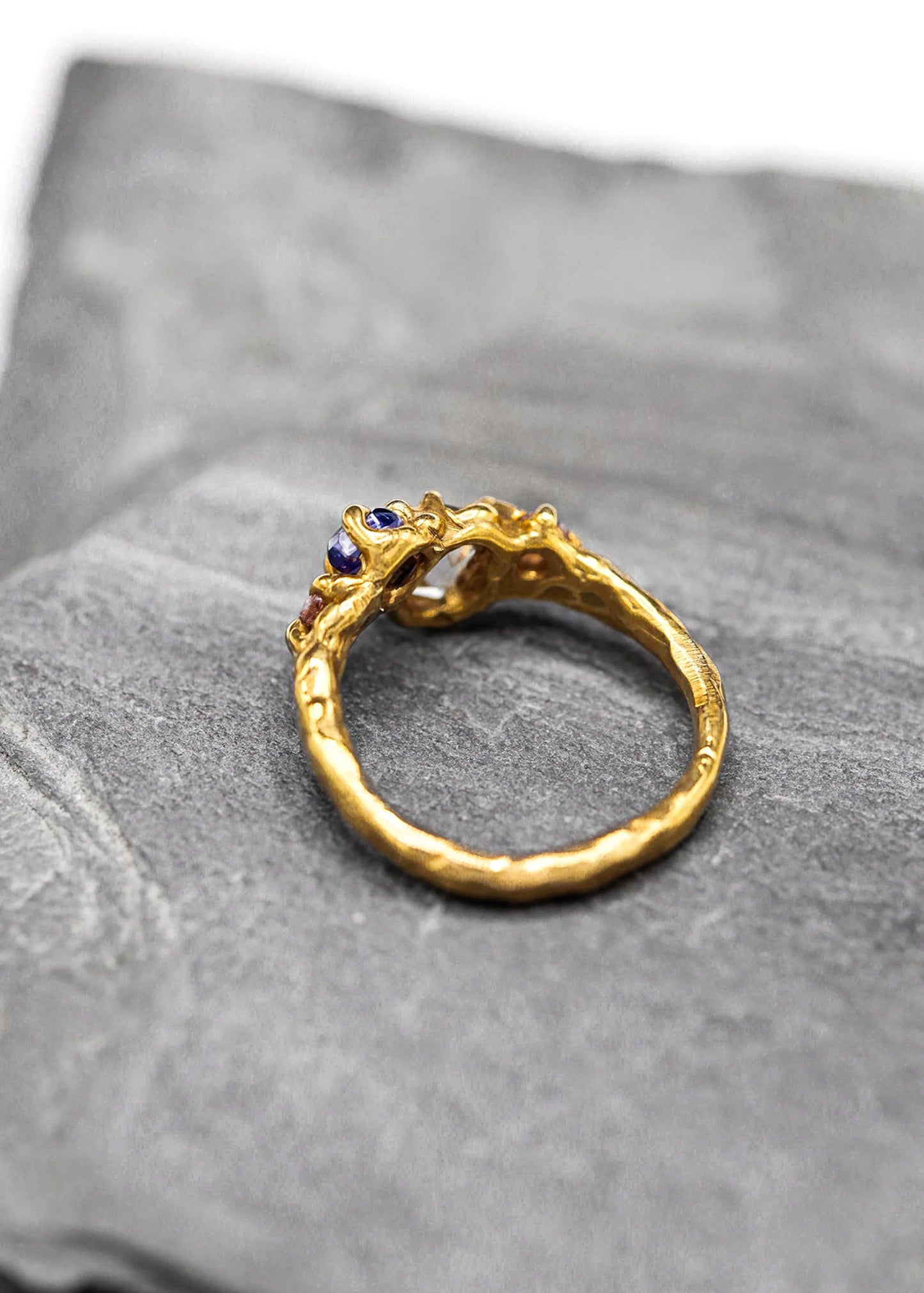Lauren MacPhail Jewellery Gold vermeil blue sapphire ring