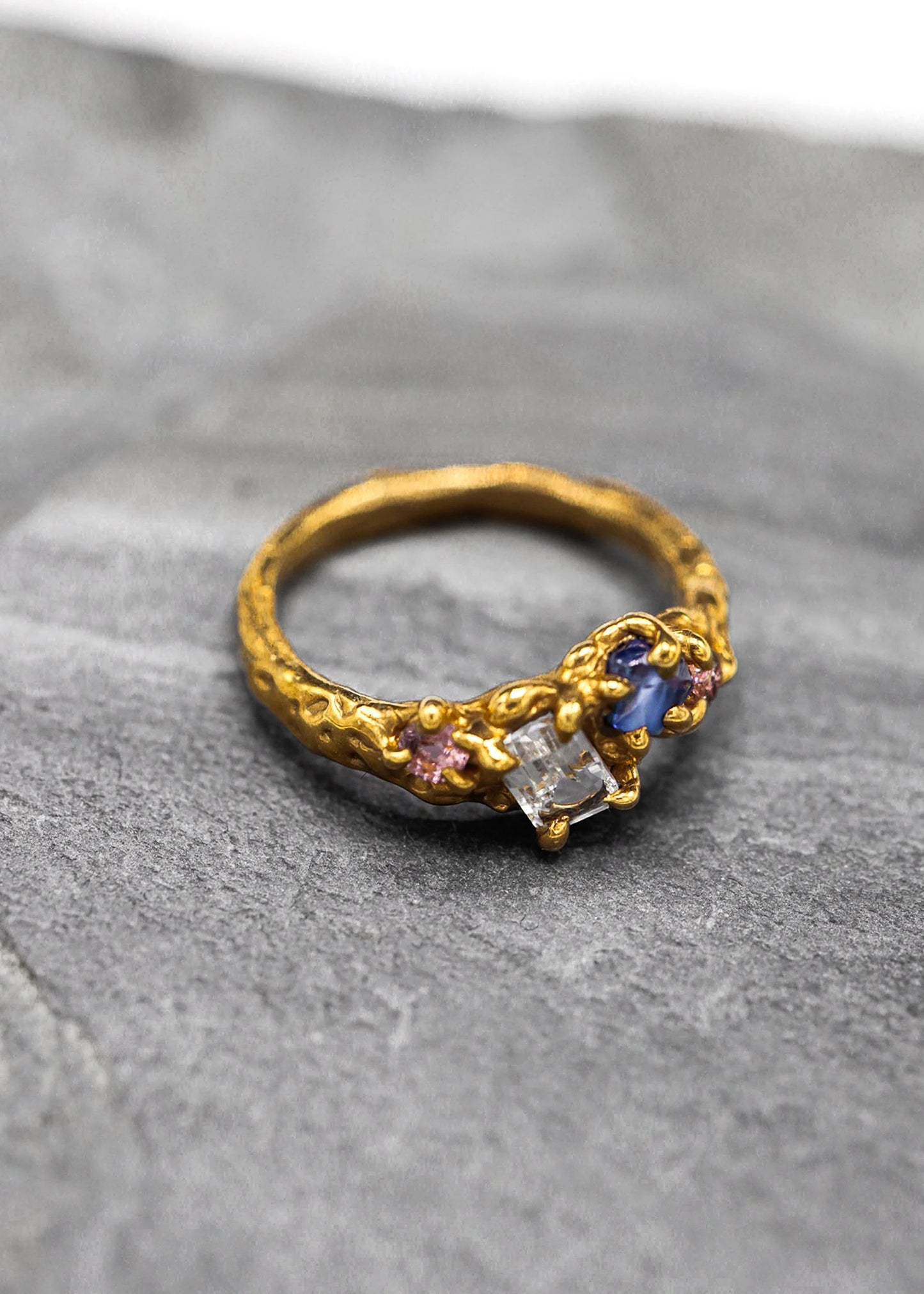 Lauren MacPhail Jewellery Gold vermeil blue sapphire ring