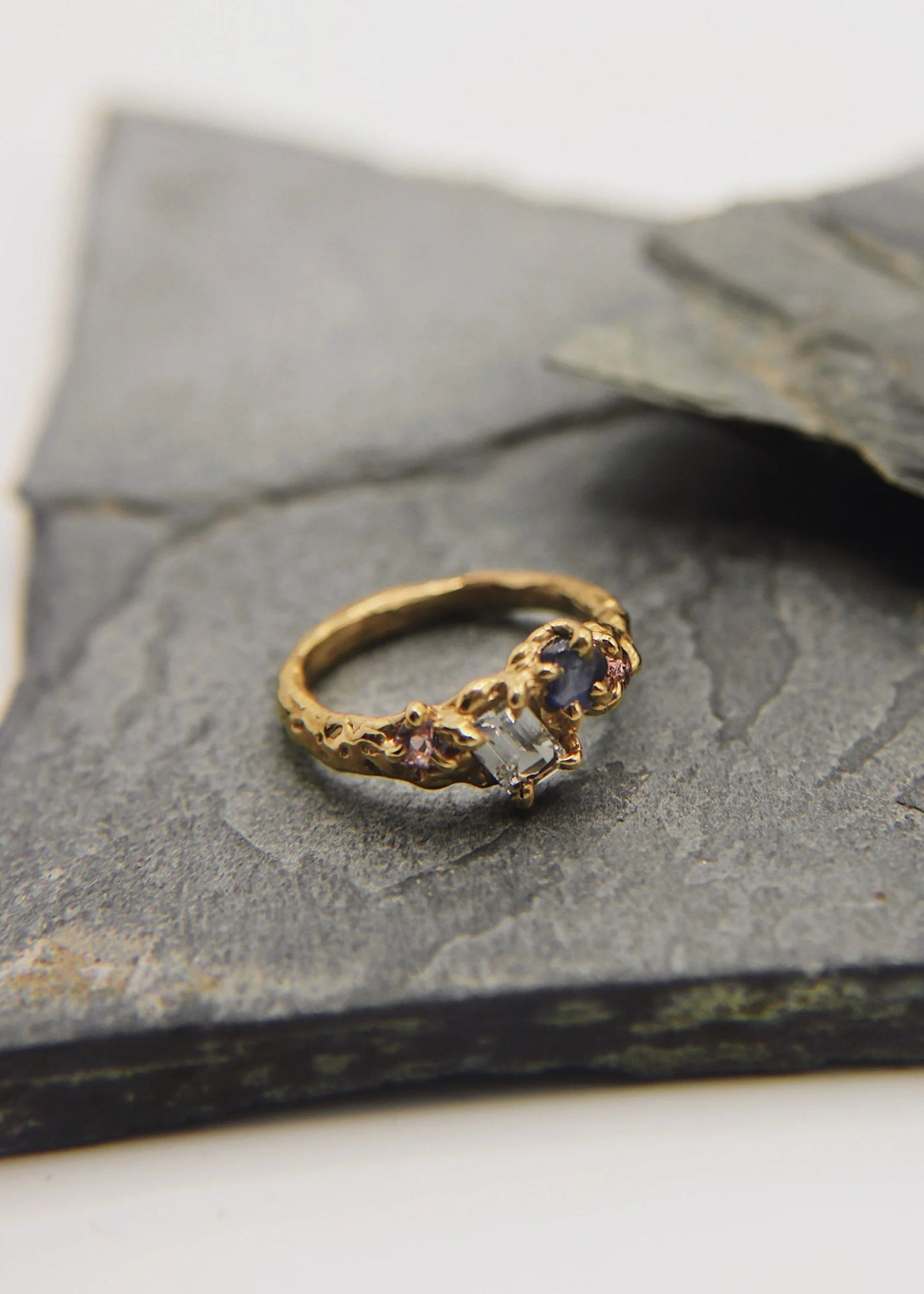 Lauren MacPhail Jewellery Gold vermeil blue sapphire ring