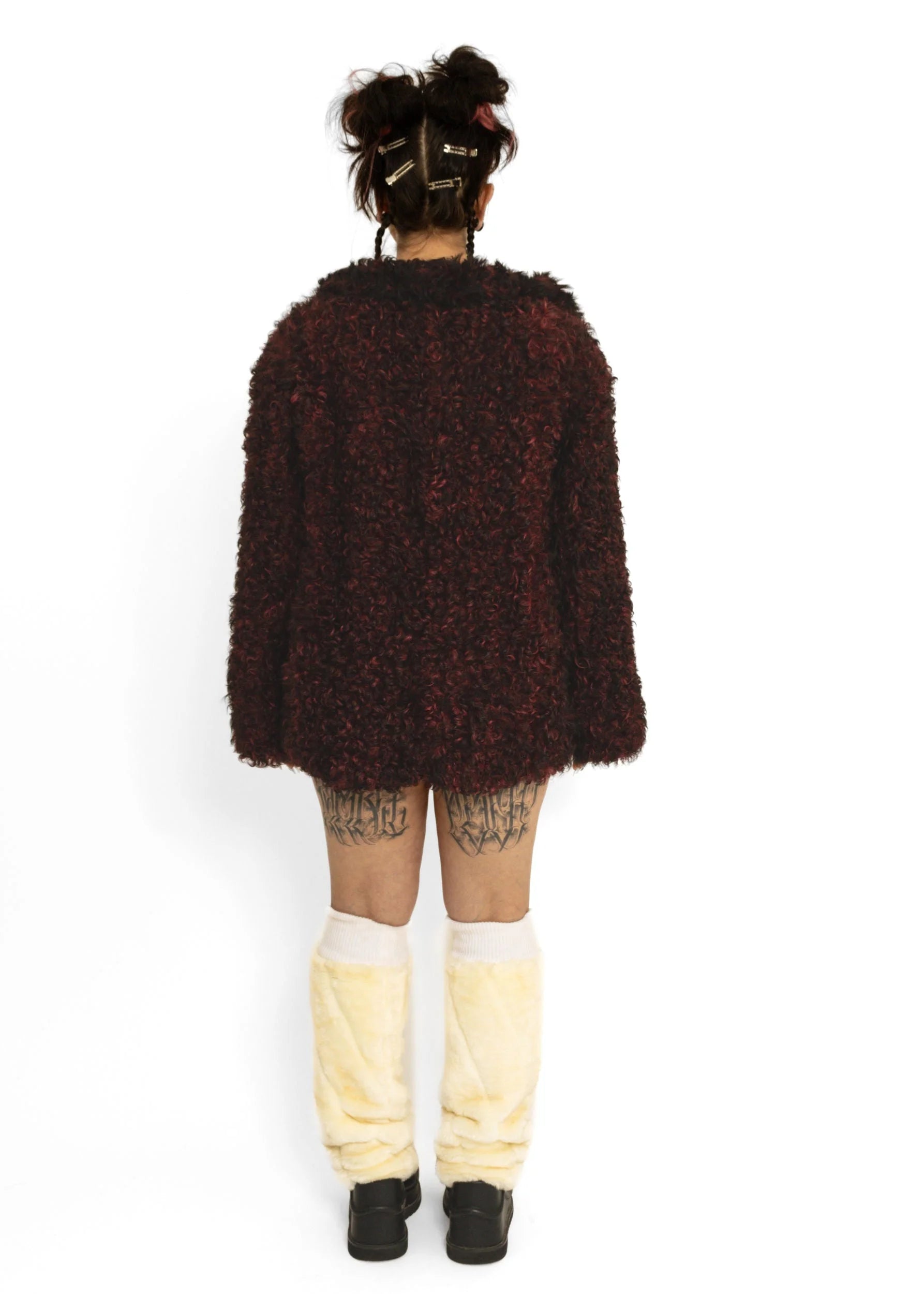 Partina Tokyo Fur Goth poodle curly fleece jacket