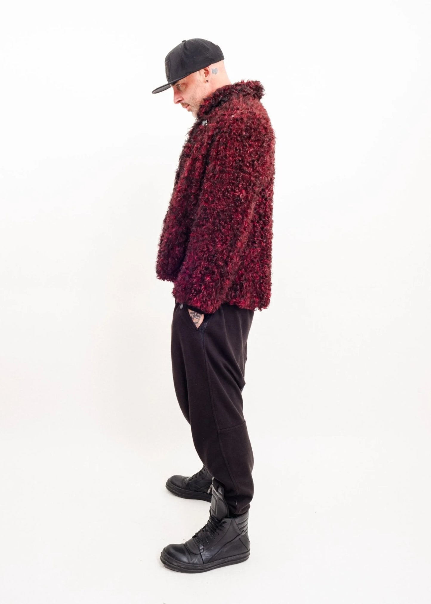 Partina Tokyo Fur Goth poodle curly fleece jacket