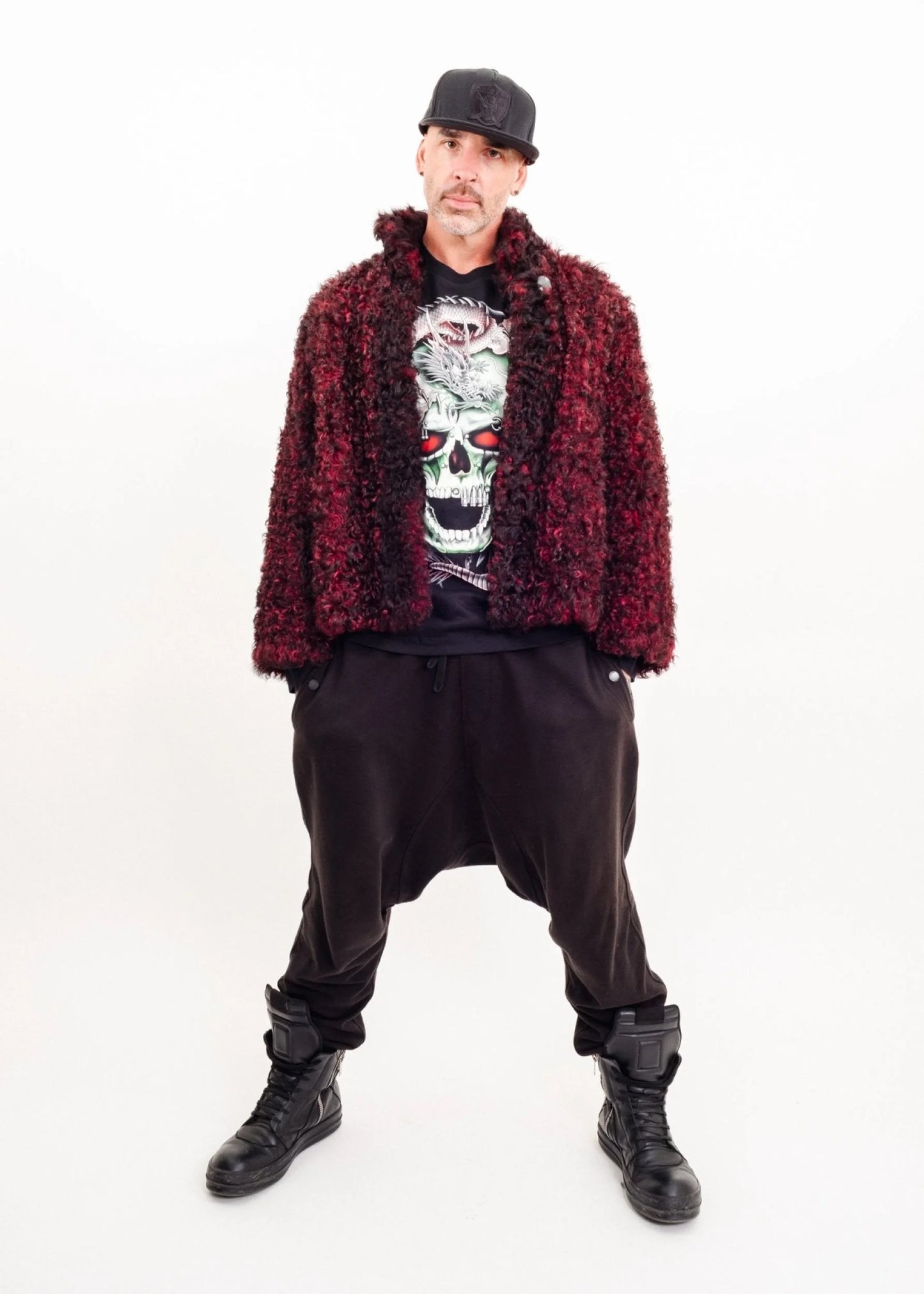 Partina Tokyo Fur Goth poodle curly fleece jacket