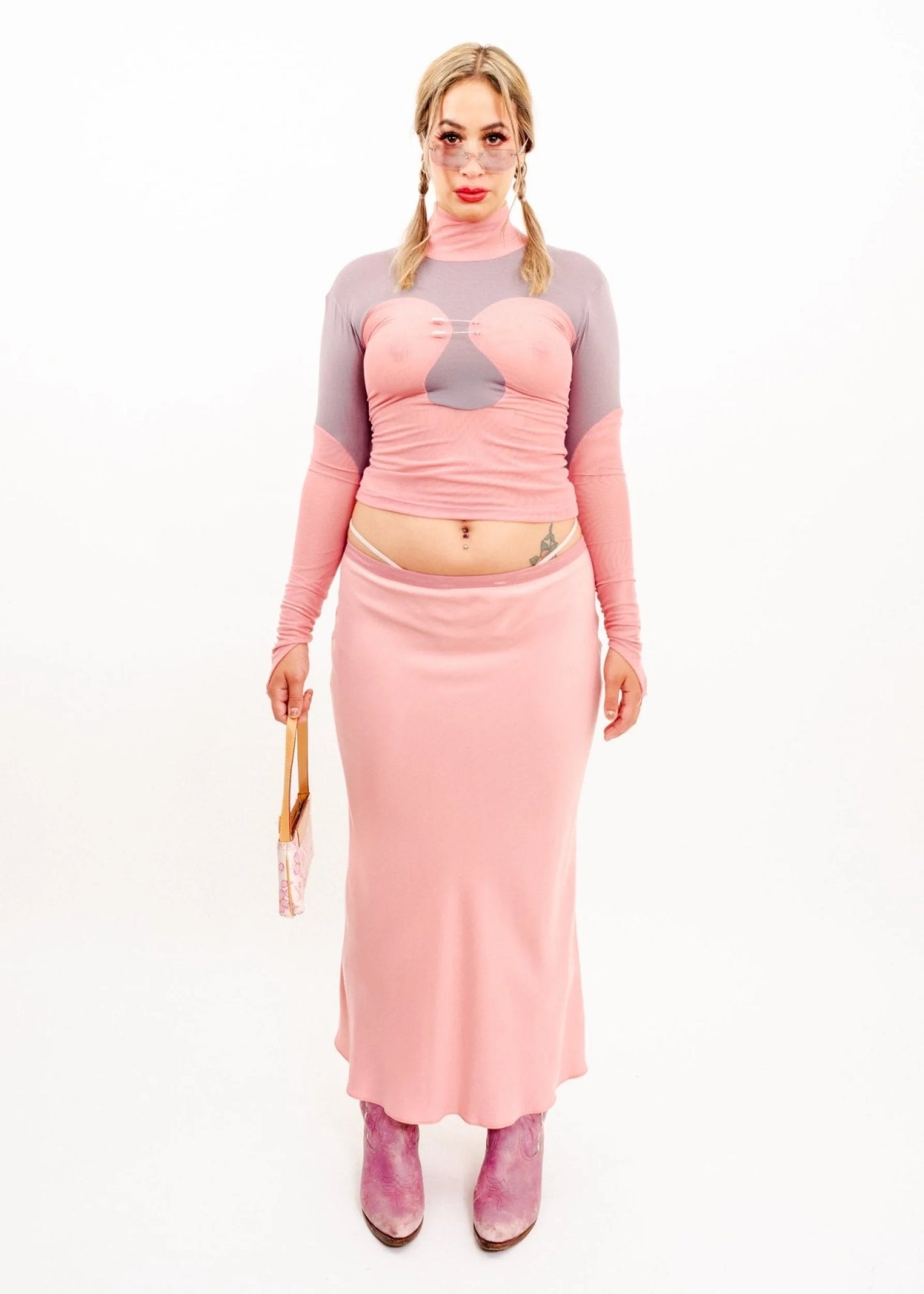 ISO Hourglass Pierced Mesh Top