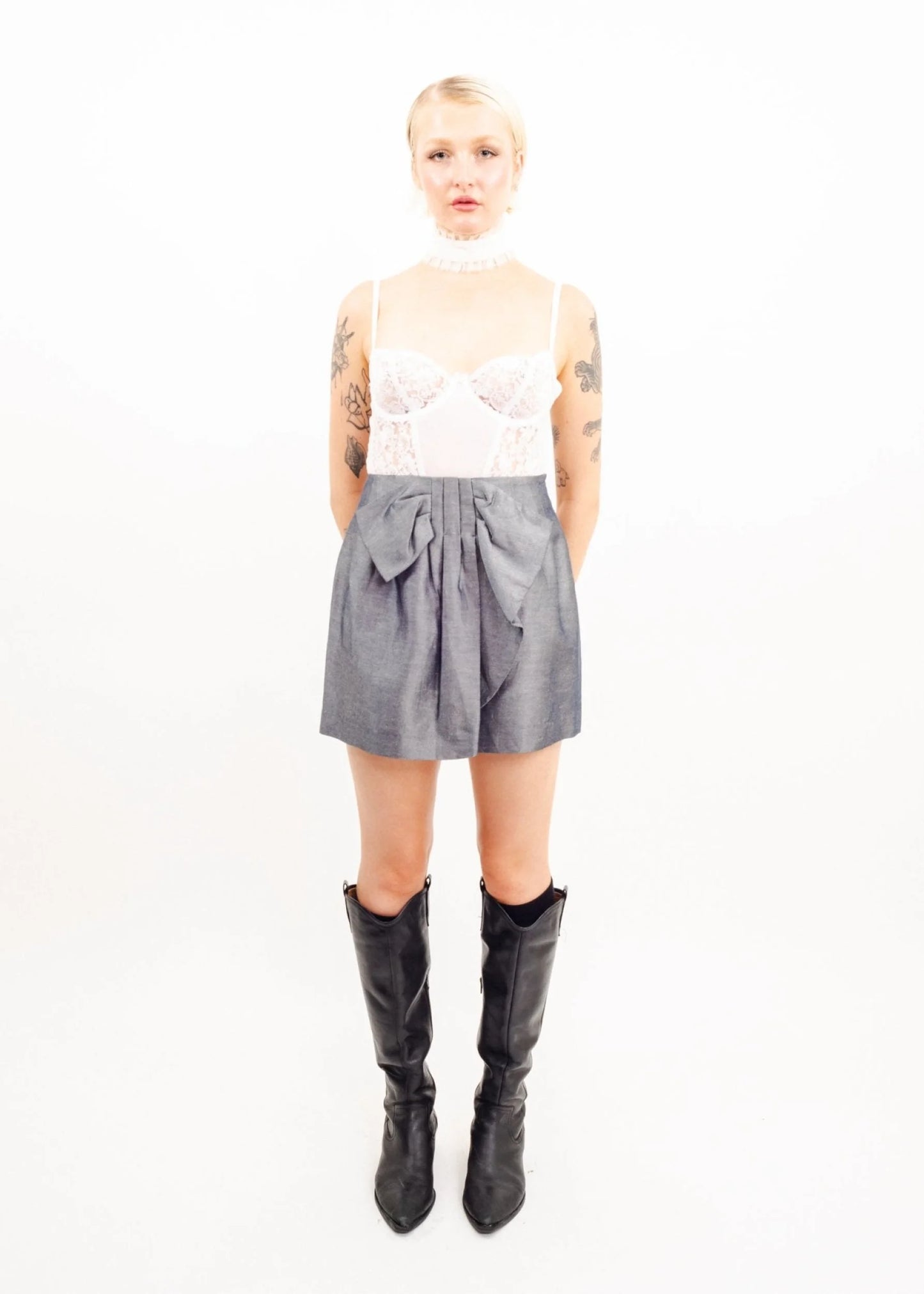 Jill Stuart Iridescent mini skirt with bow detail