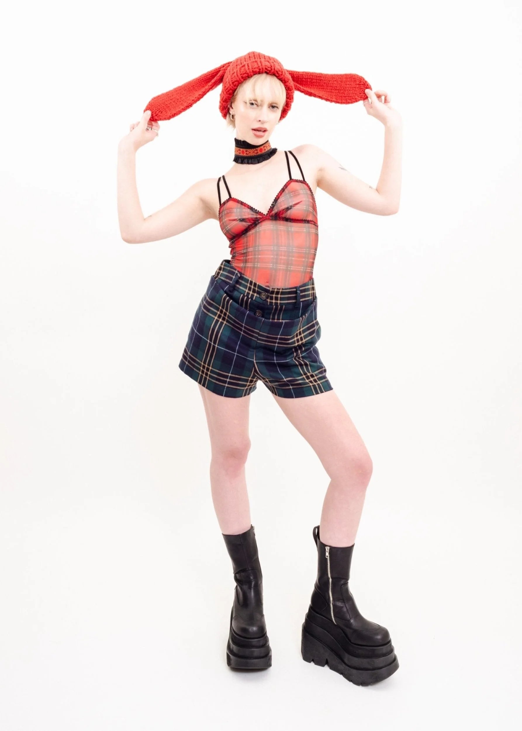 Vivienne Westwood Anglomania Kangaroo pouch tartan shorts Bizarre Vivienne Westwood Anglomania Kangaroo pouch tartan shorts Bizarre