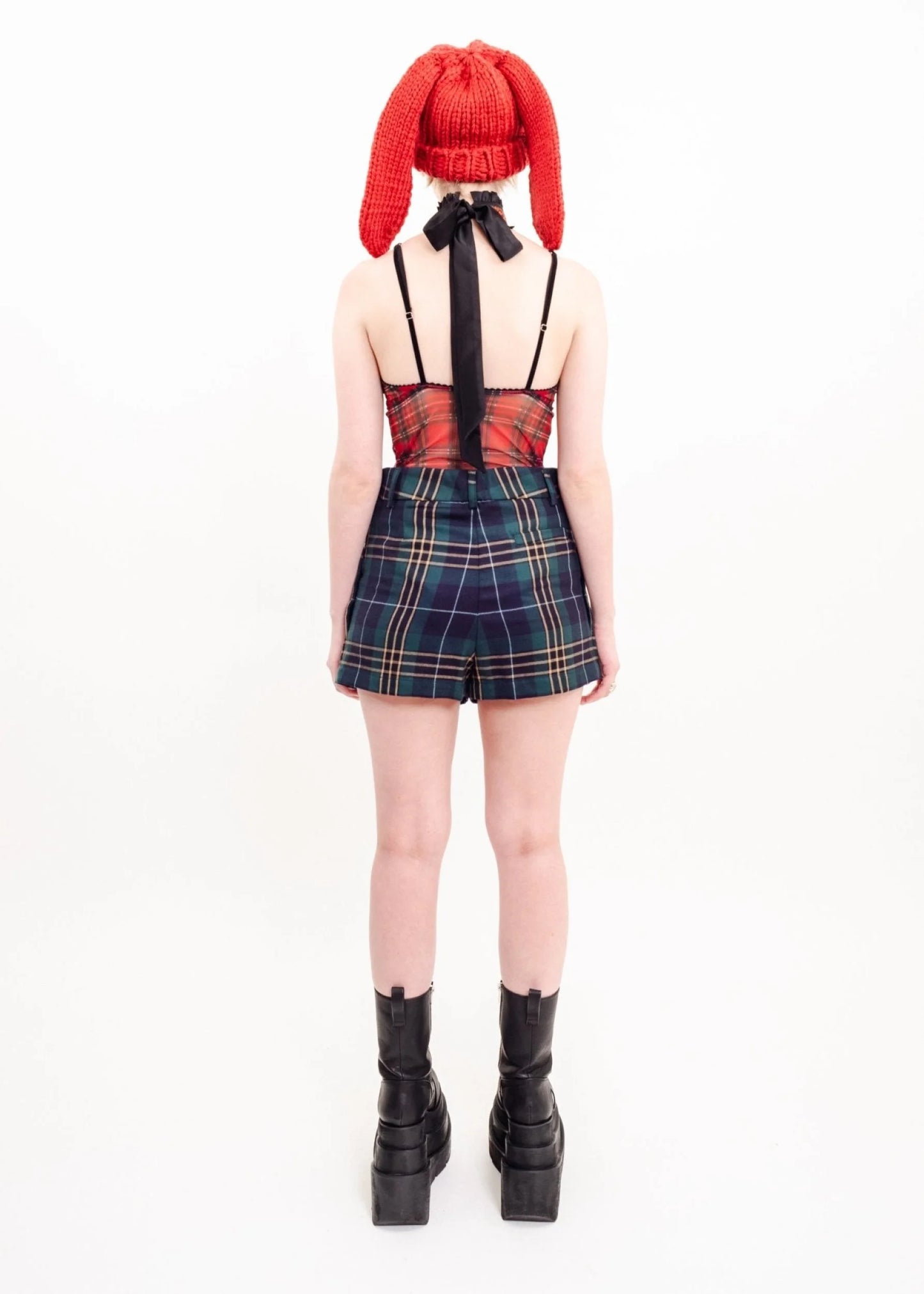 Vivienne Westwood Anglomania Kangaroo pouch tartan shorts