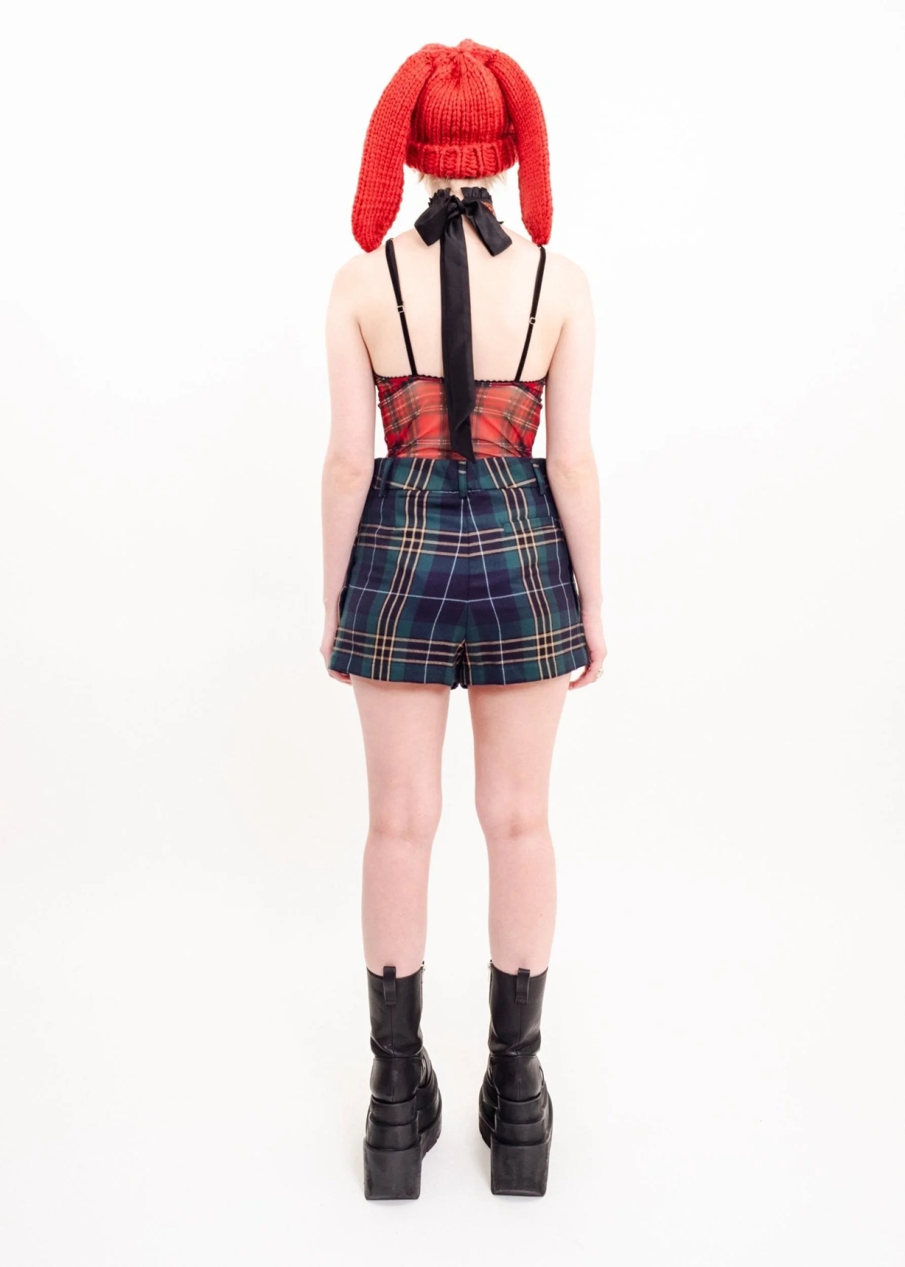 Vivienne Westwood Anglomania Kangaroo pouch tartan shorts