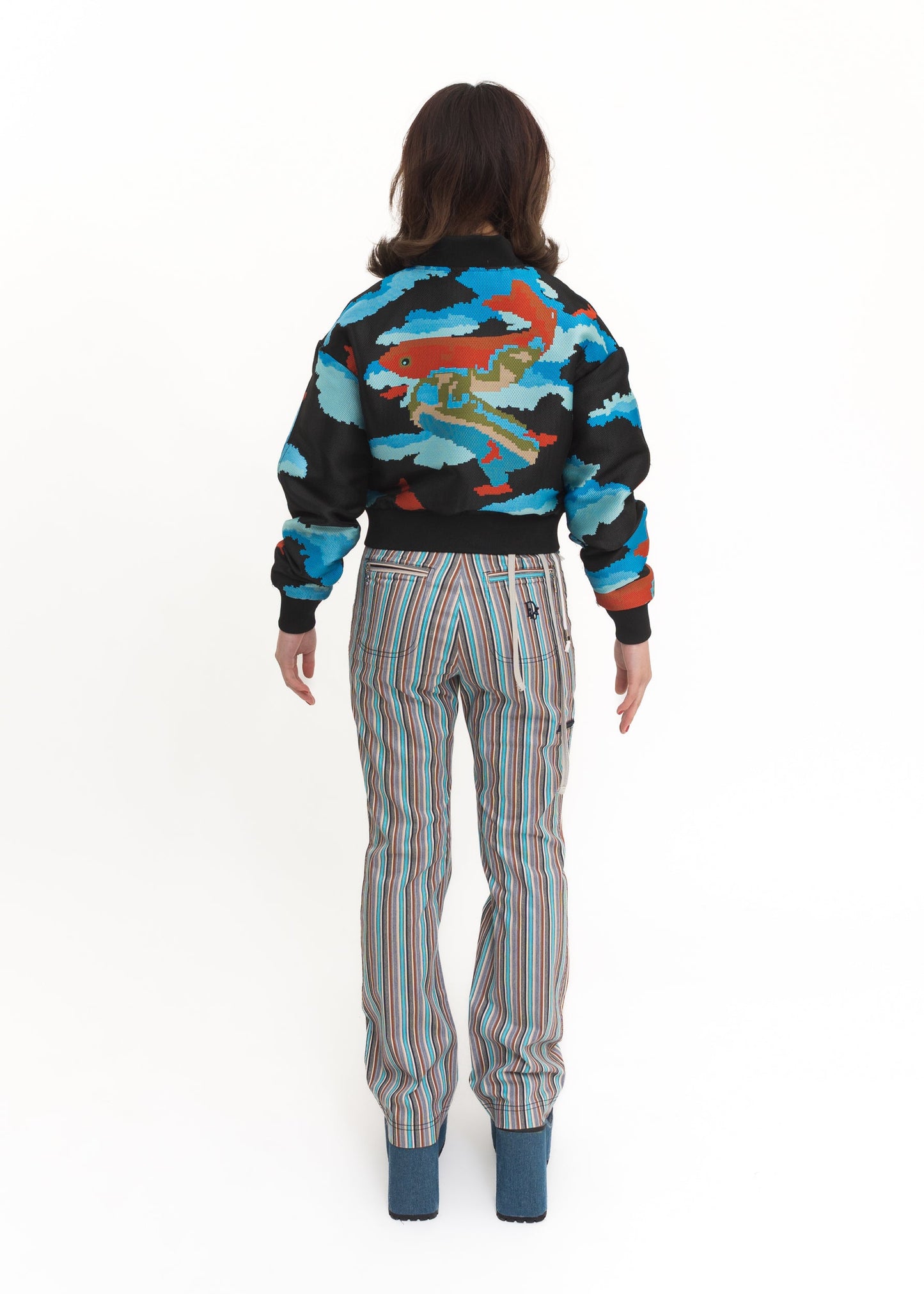 Trelise Cooper Koi fish print bomber jacket Bizarre Bazaar