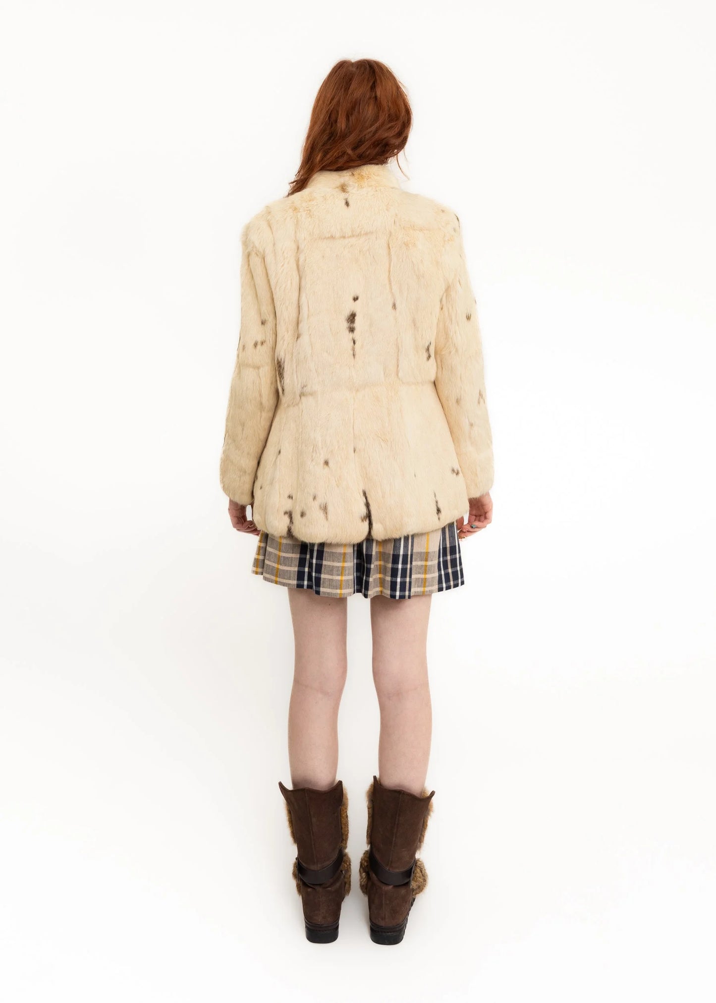 Bizarre Bazaar Korean vintage rex rabbit fur coat