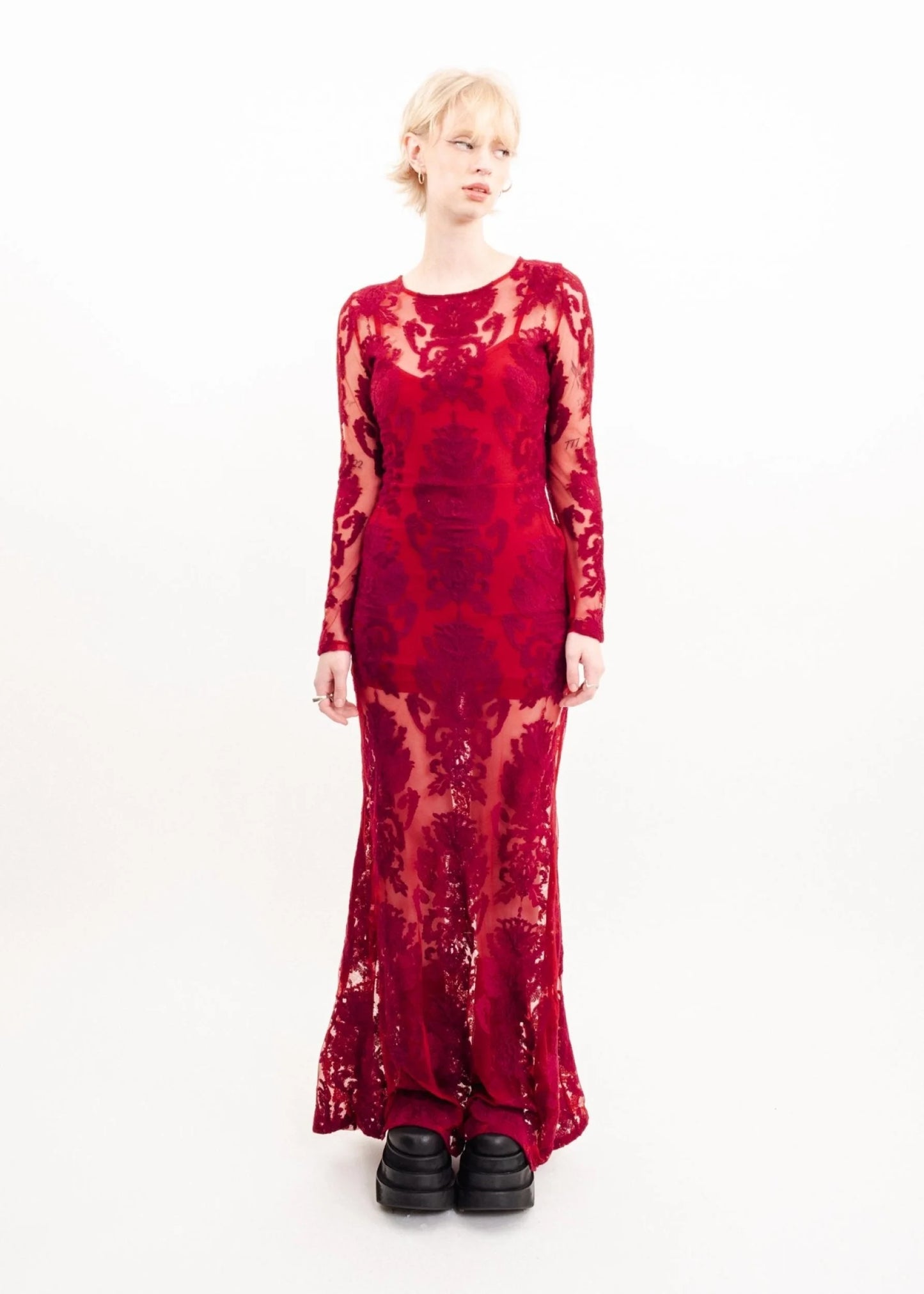 For Love & Lemons Lace gown with slip