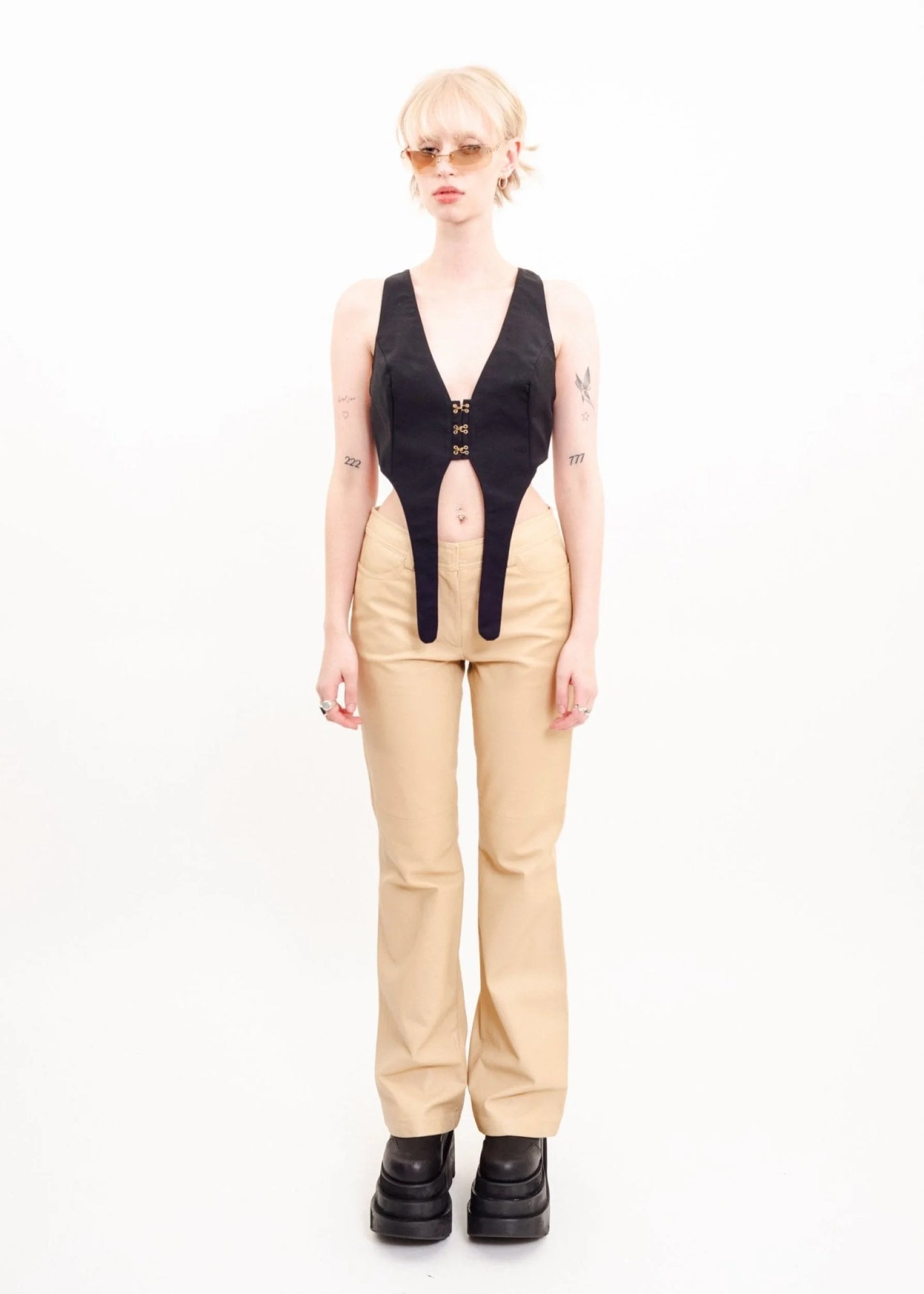 DKNY Leather flares